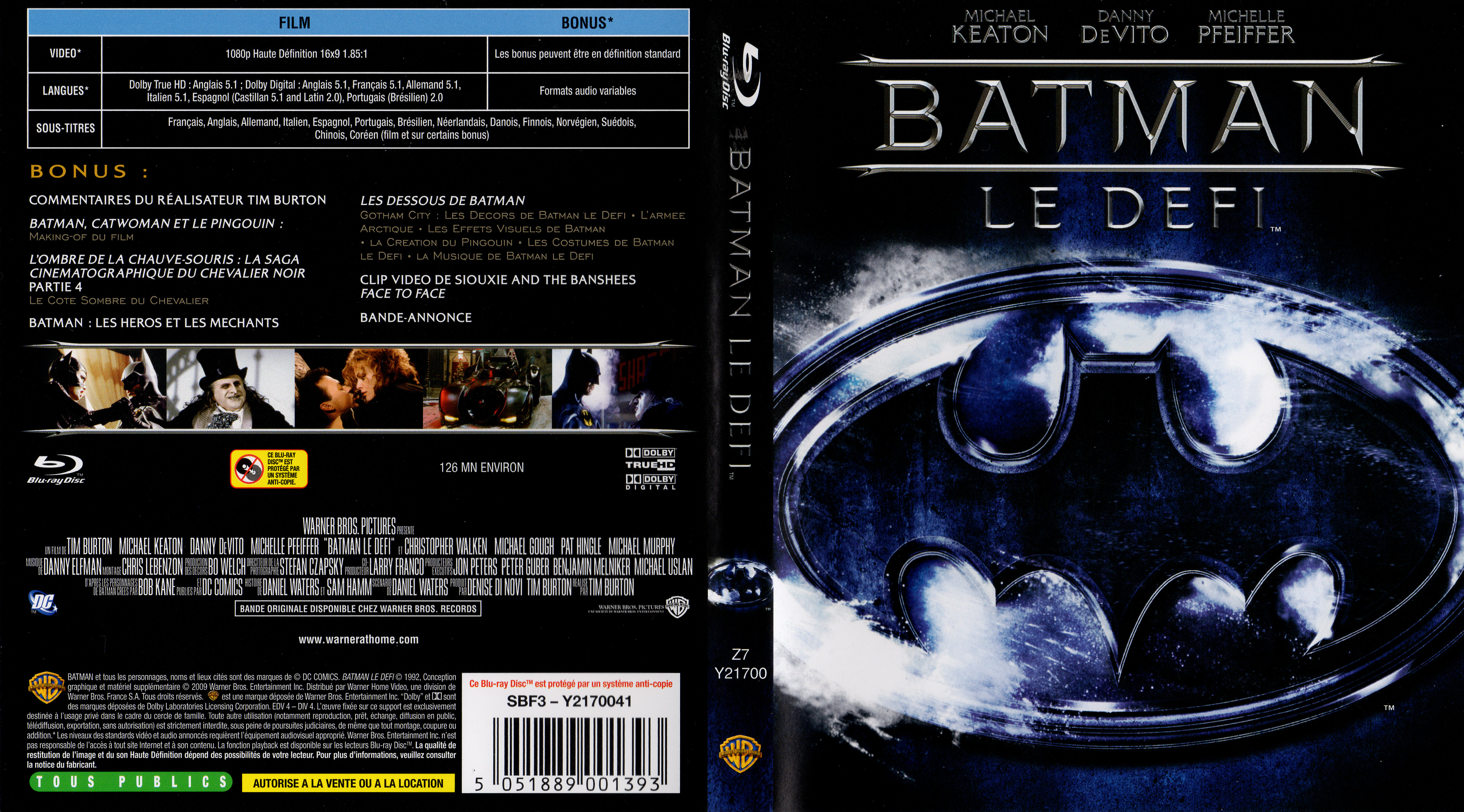 Jaquette DVD Batman Le defi (BLU-RAY)