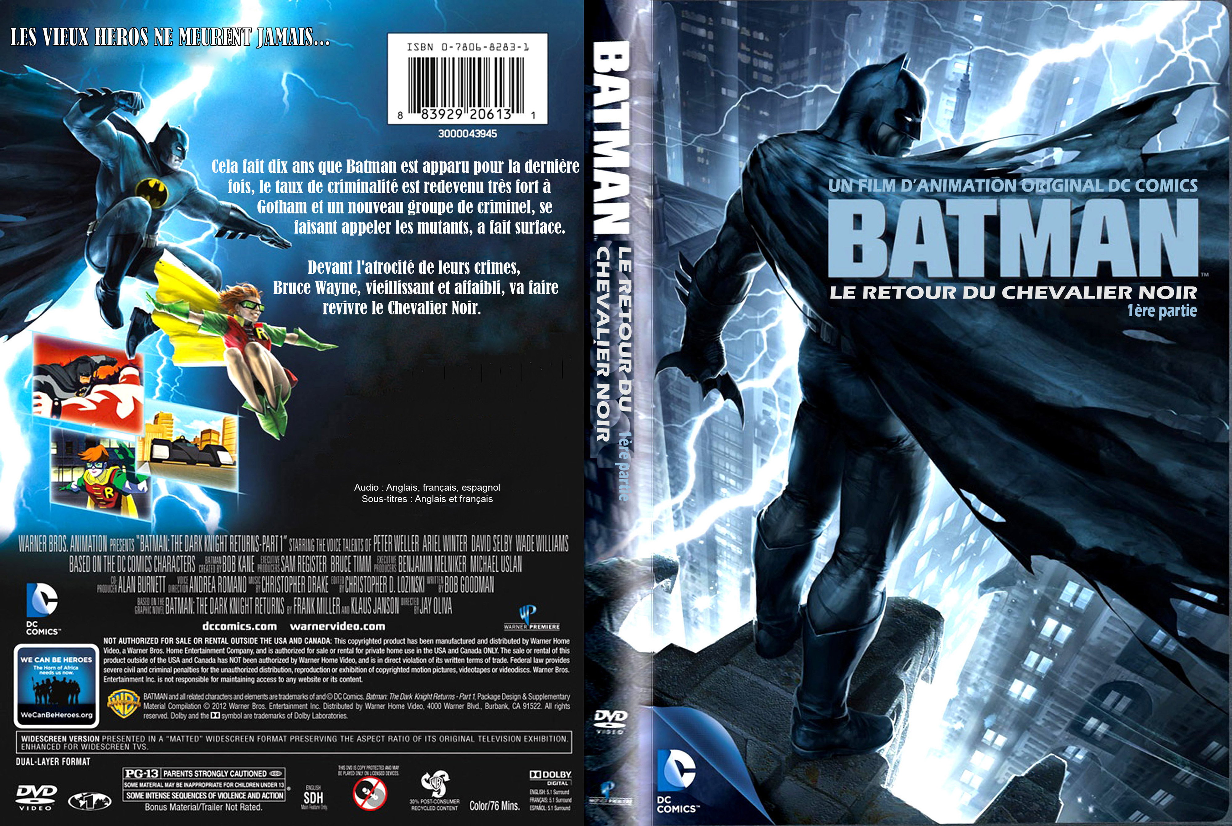 Jaquette DVD Batman Le retour du chevalier noir partie 1 custom