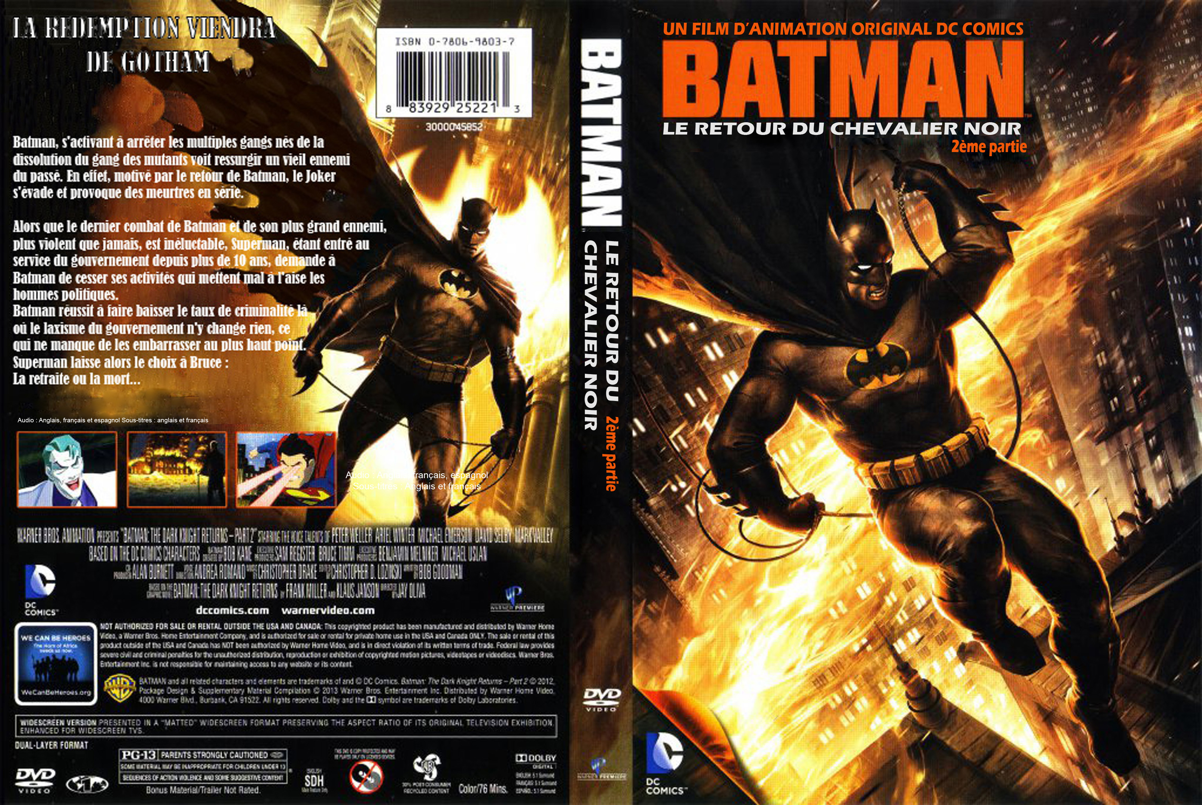 Jaquette DVD Batman Le retour du chevalier noir partie 2 custom