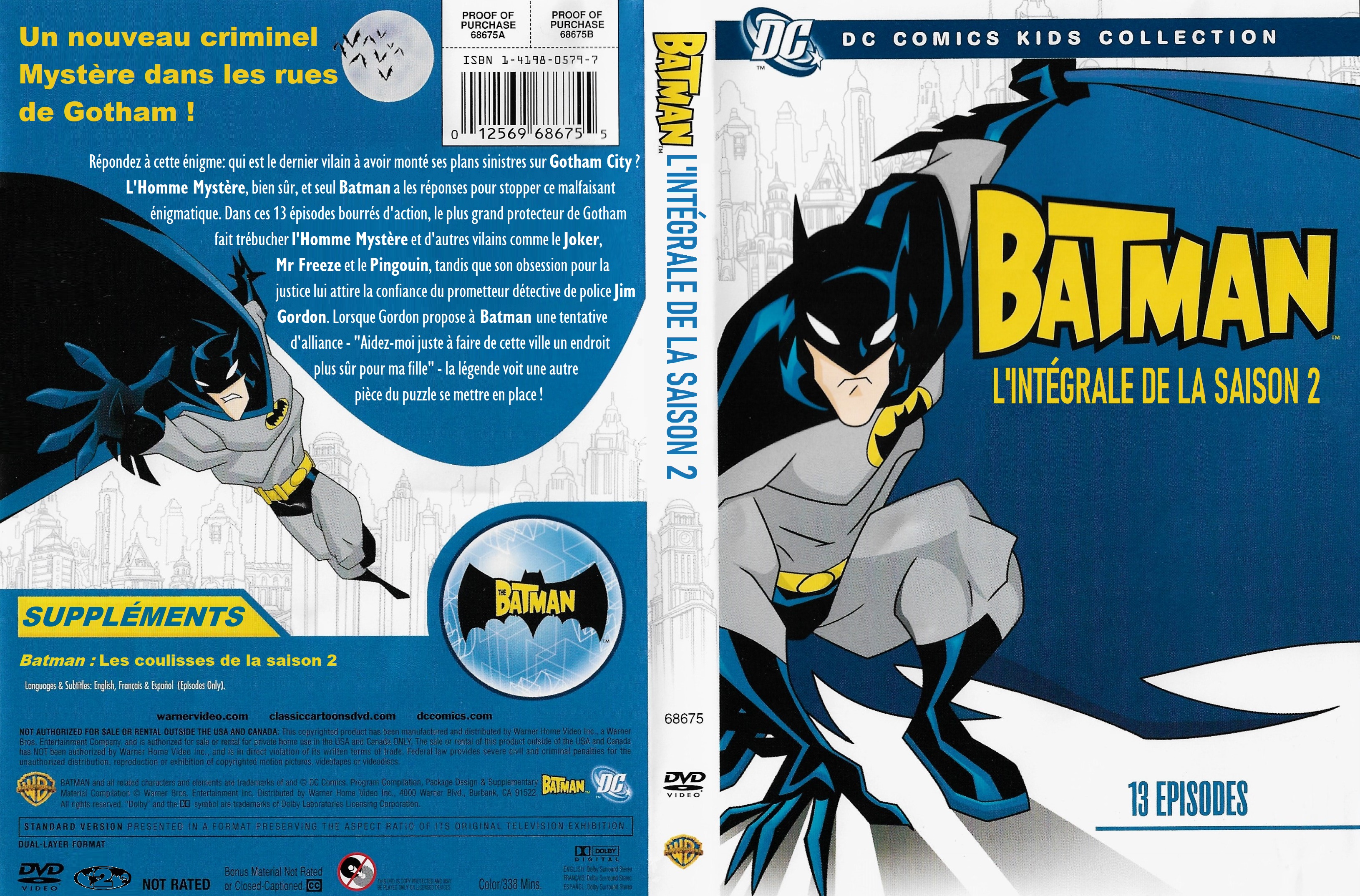 Jaquette DVD Batman Saison 2 custom