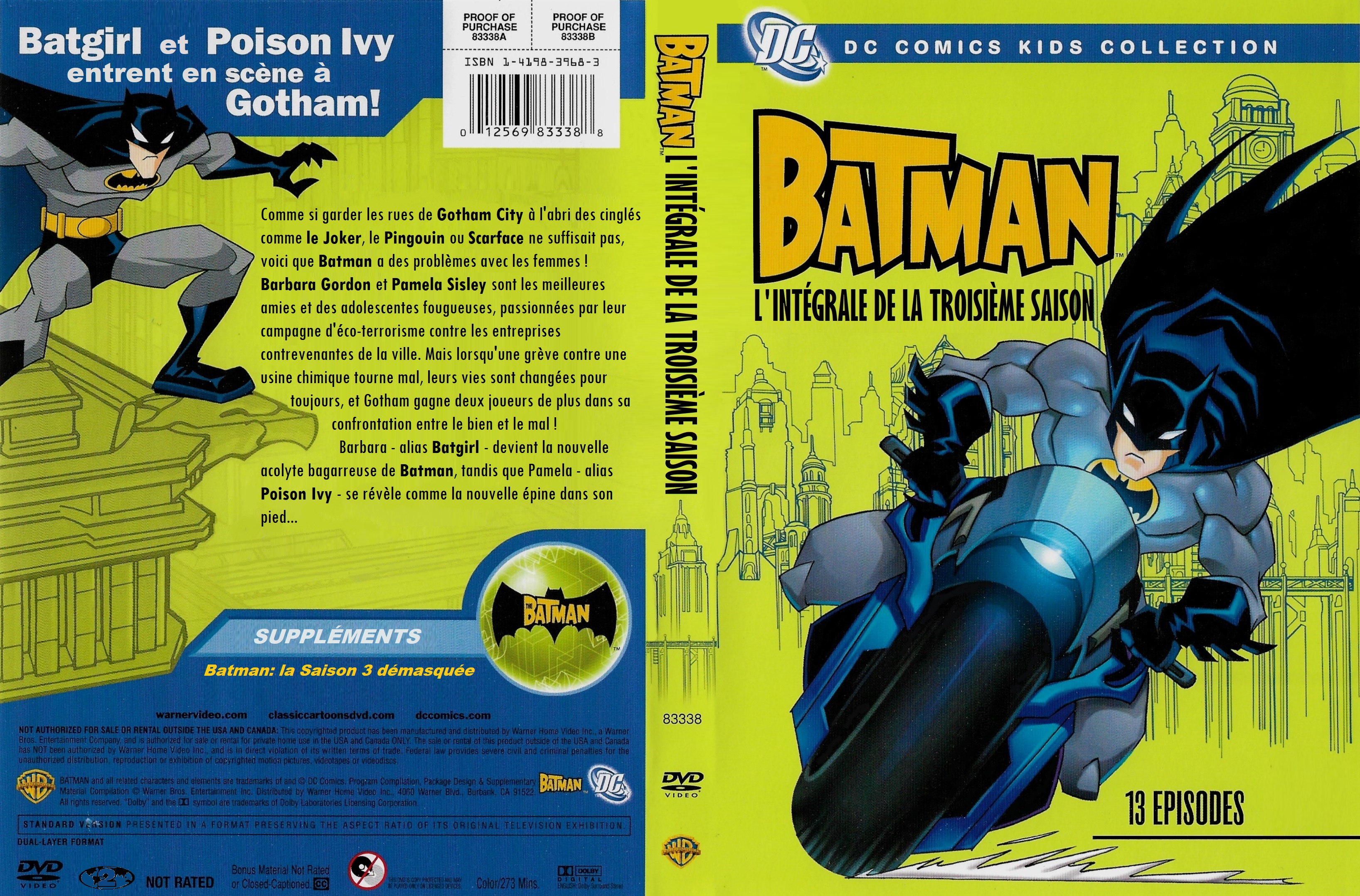 Jaquette DVD Batman Saison 3 custom