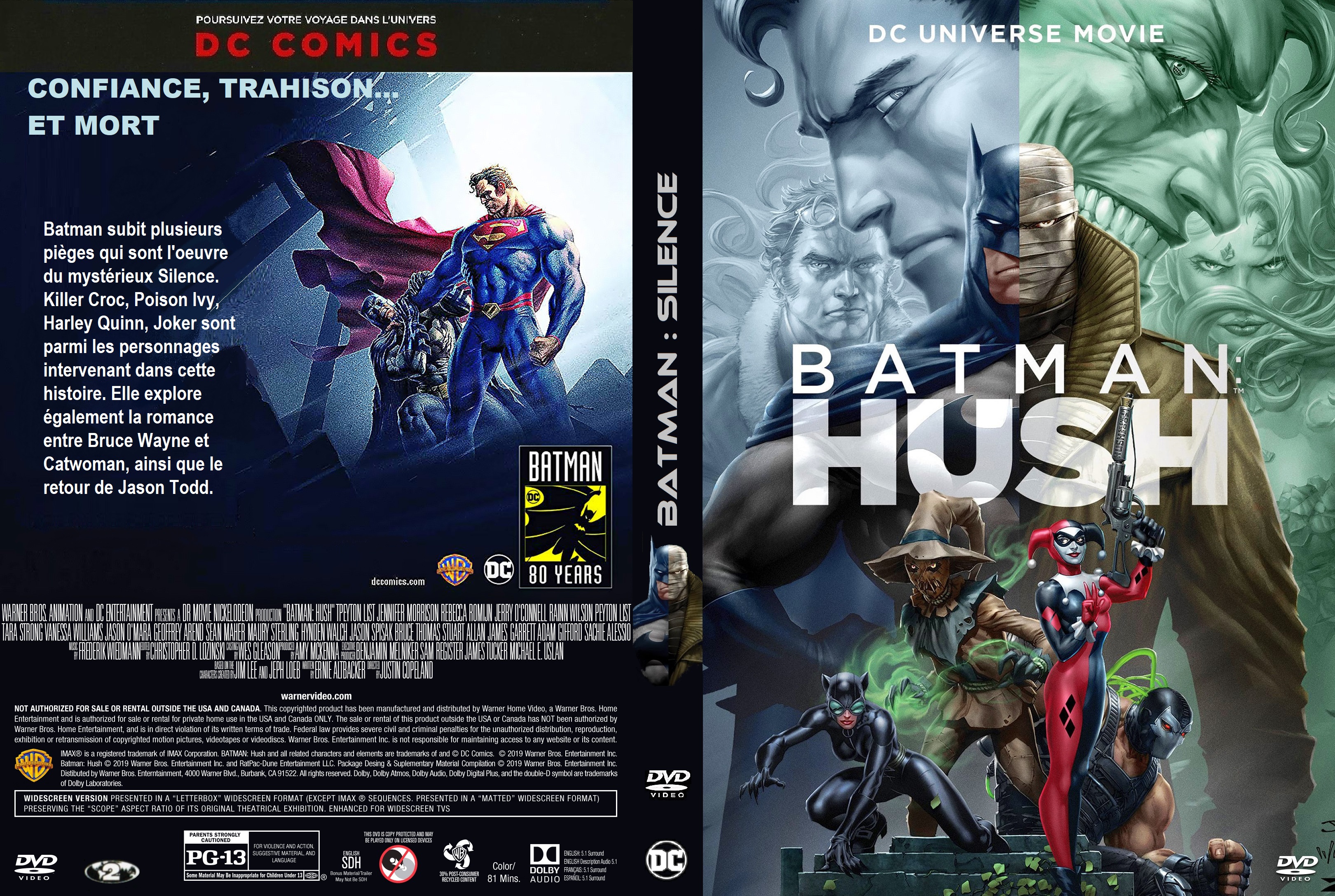 Jaquette DVD Batman Silence custom