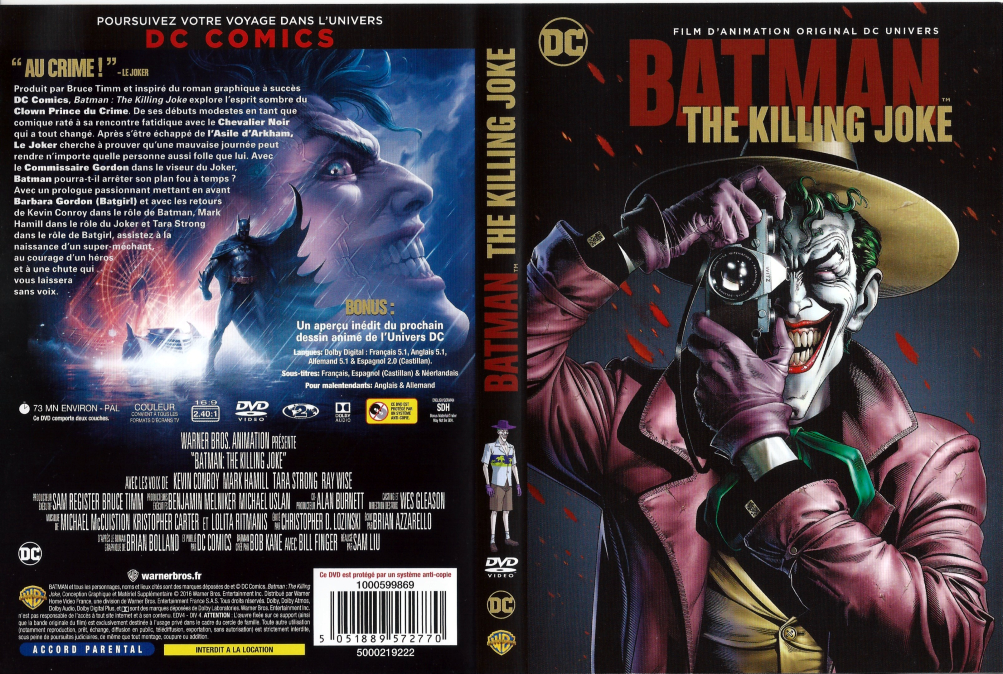 Jaquette DVD Batman The Killing Joke