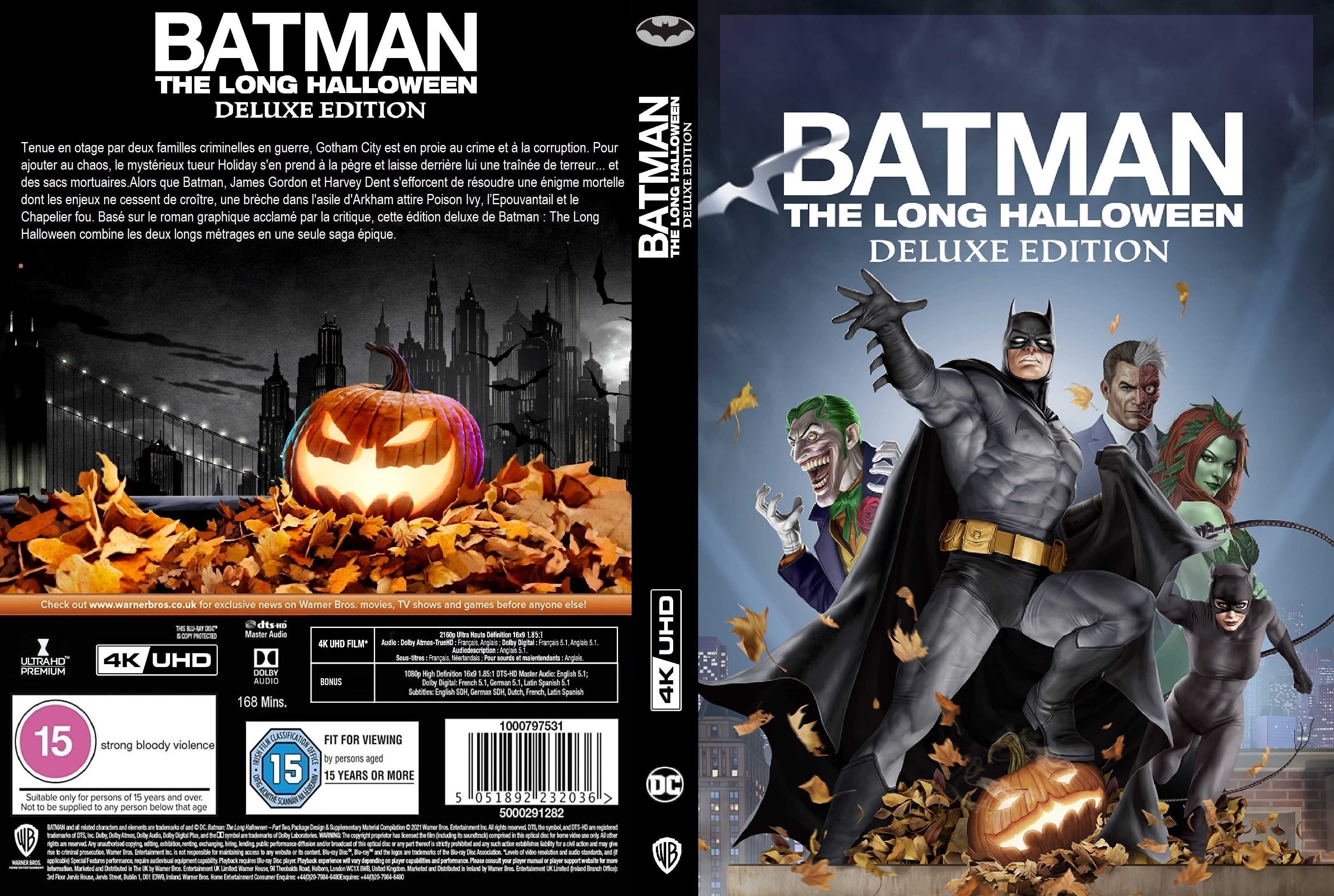 Jaquette DVD Batman The Long Halloween Deluxe Edition 4K custom