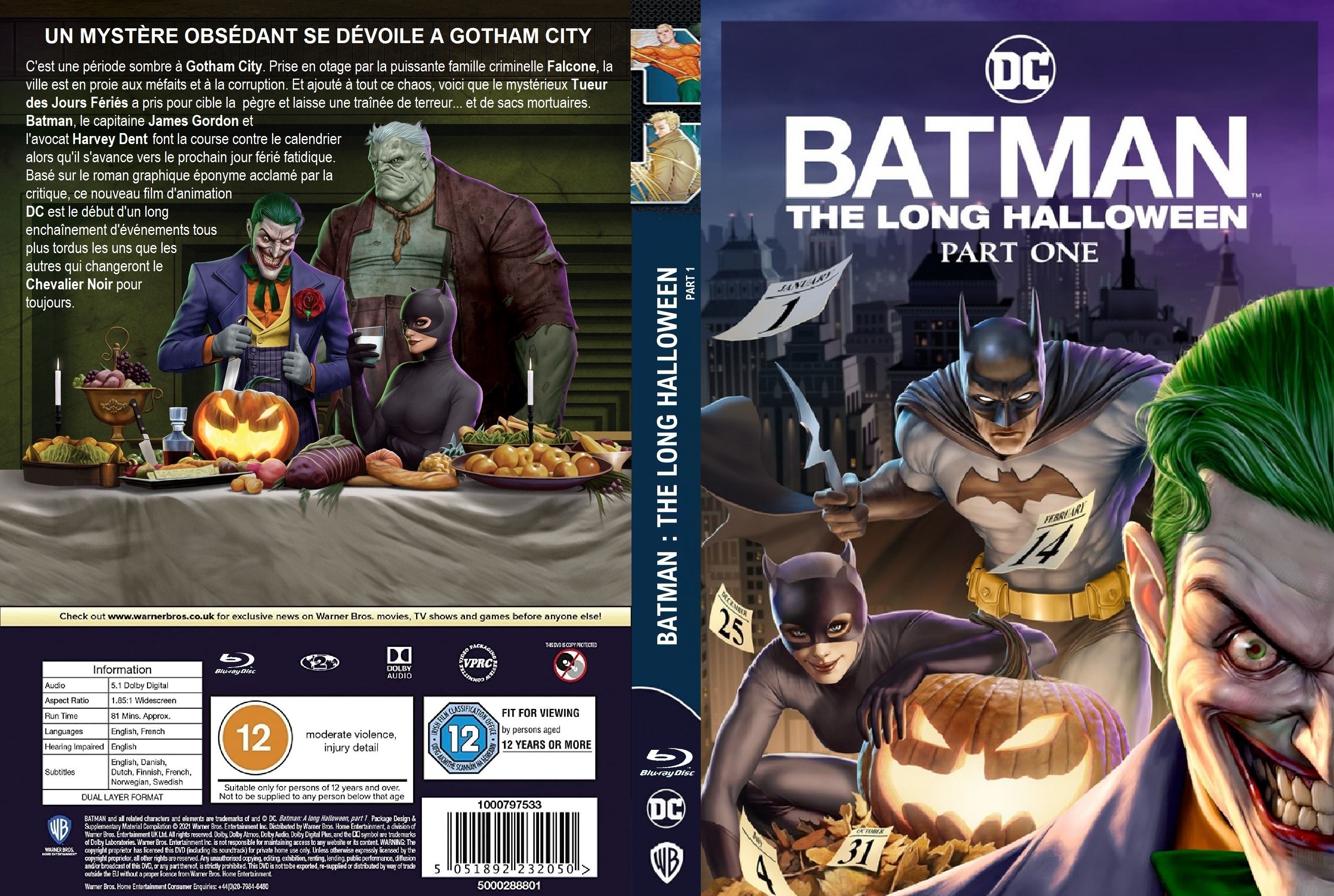 Jaquette DVD Batman The Long Halloween partie 1 custom
