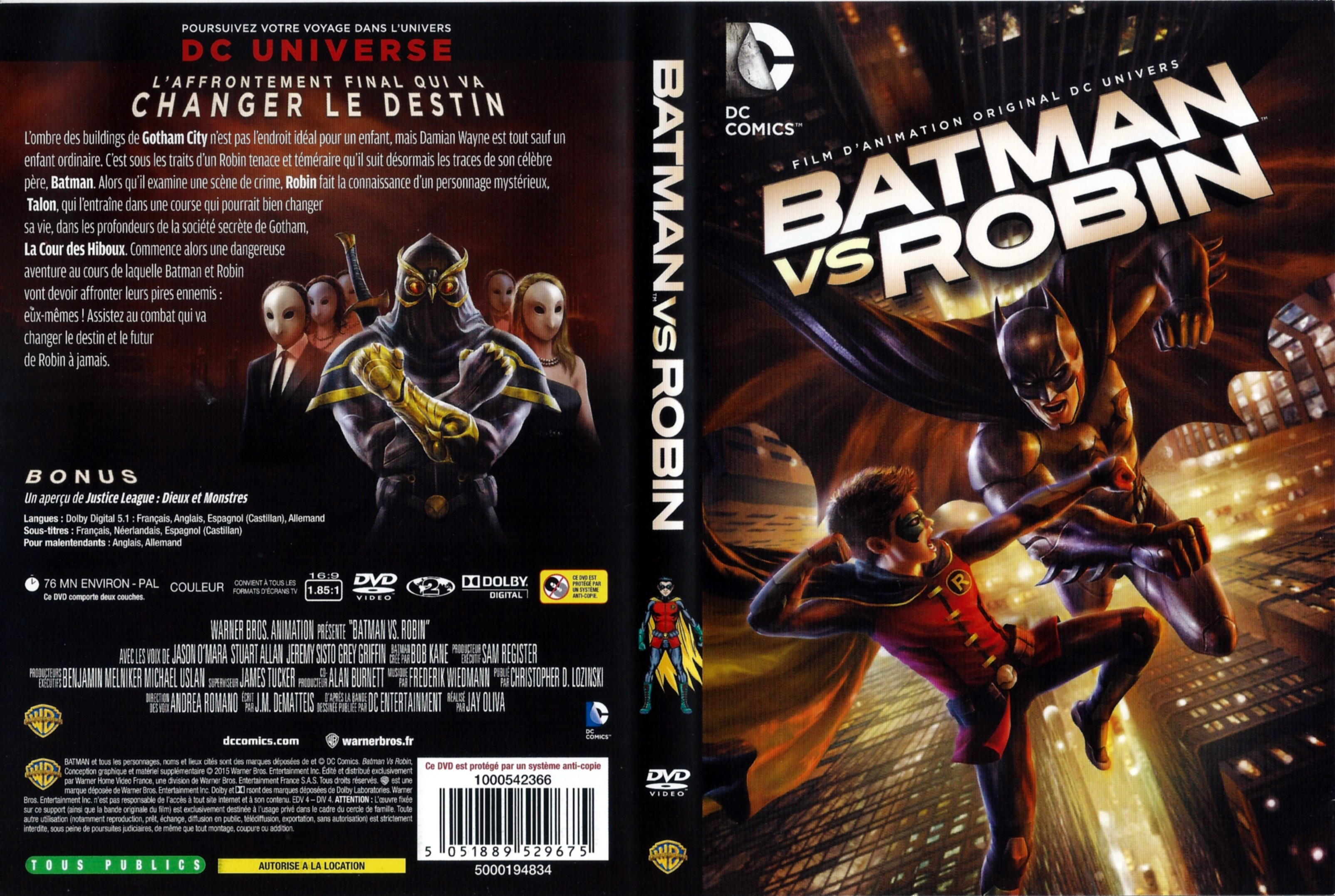 Jaquette DVD Batman VS Robin