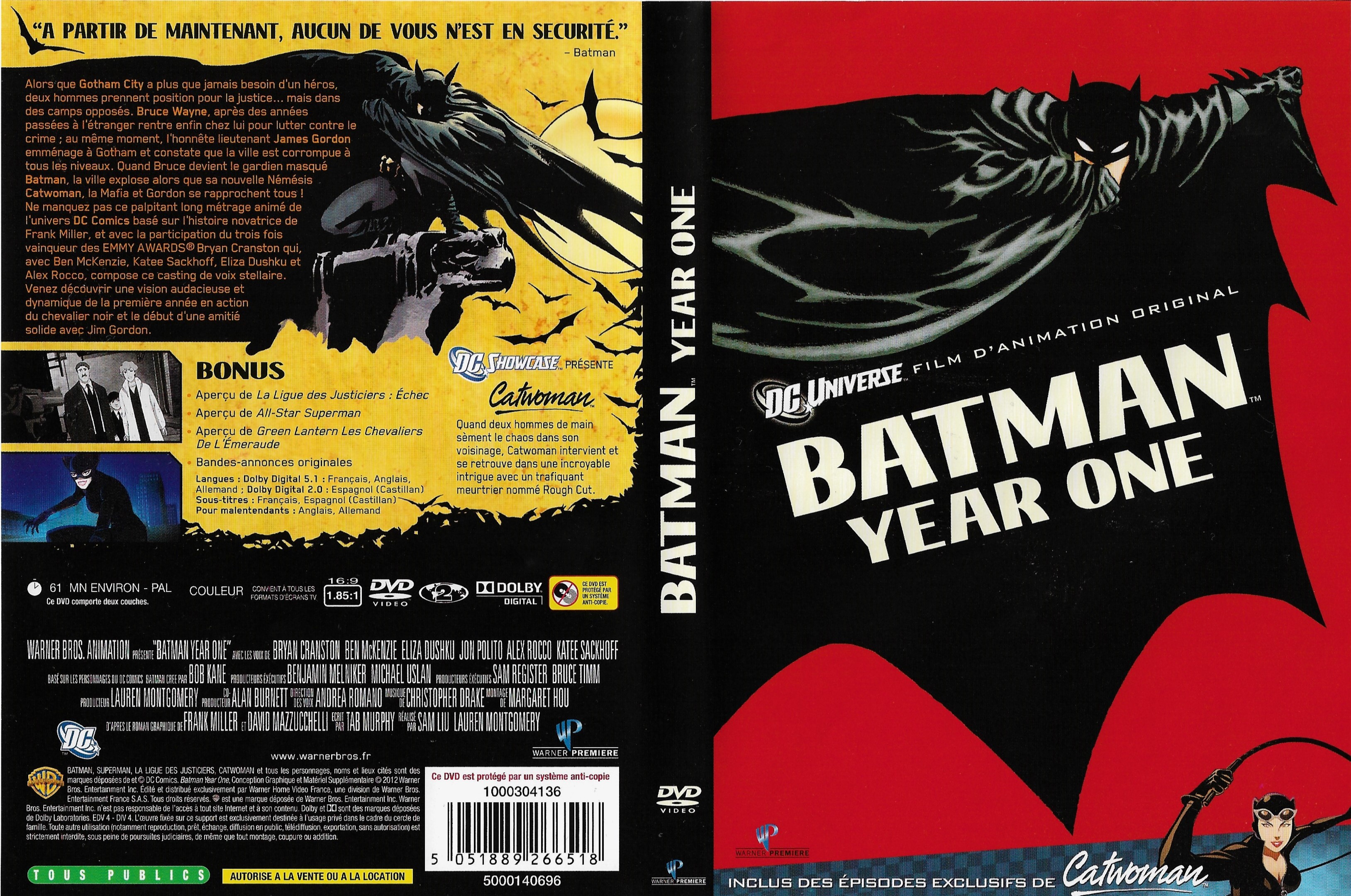 Jaquette DVD Batman Year One