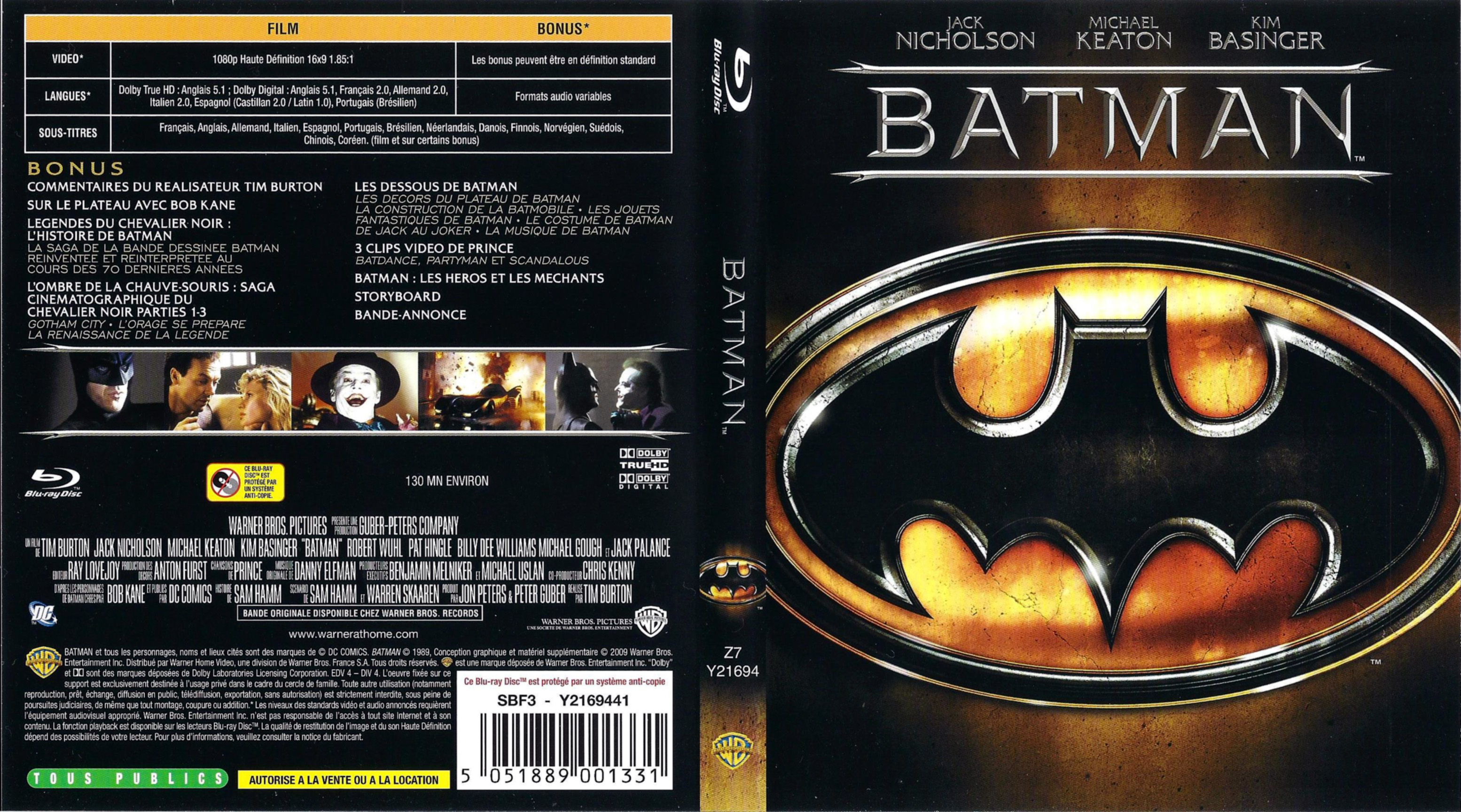 Jaquette DVD Batman (BLU-RAY)