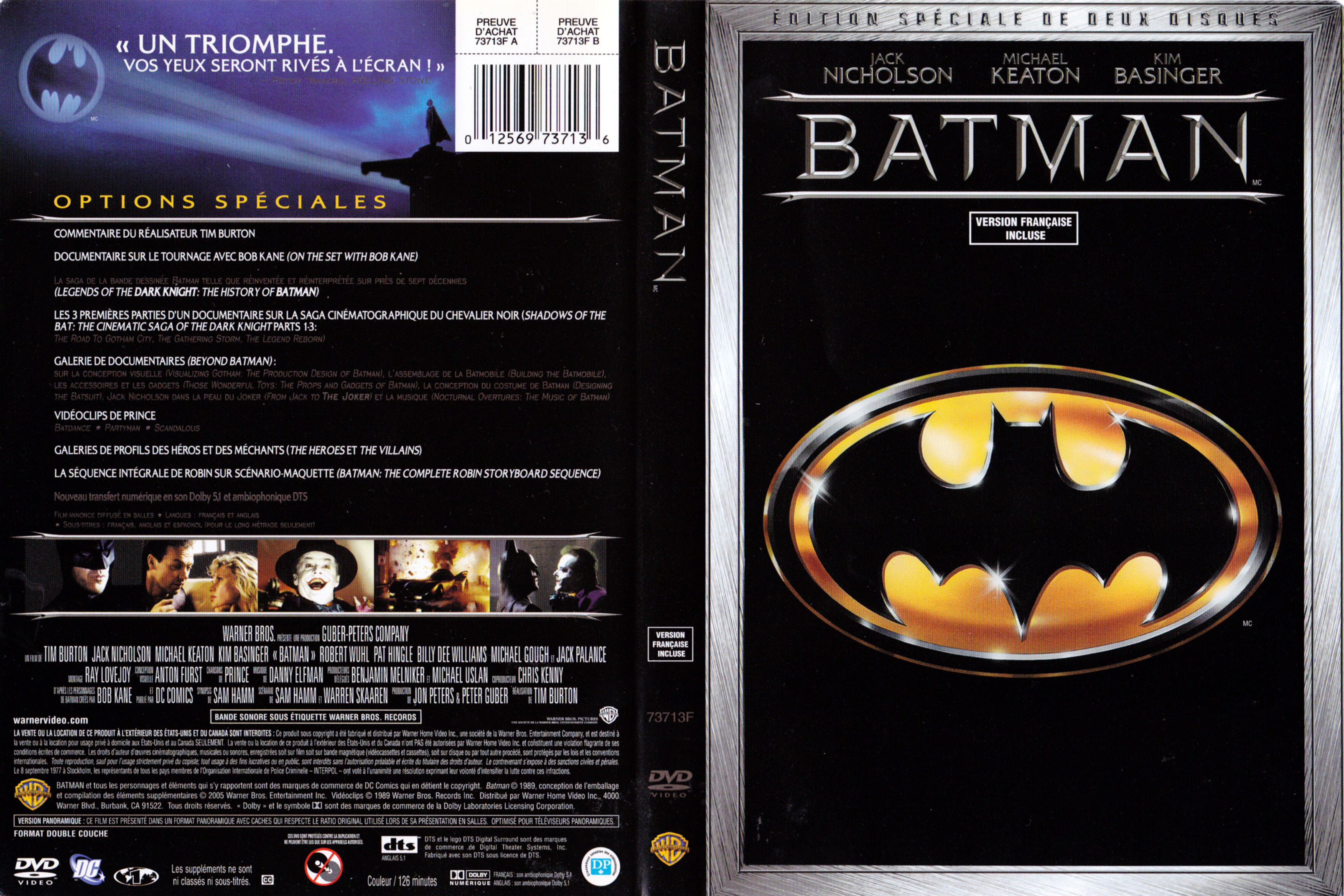 Jaquette DVD Batman (Canadienne)
