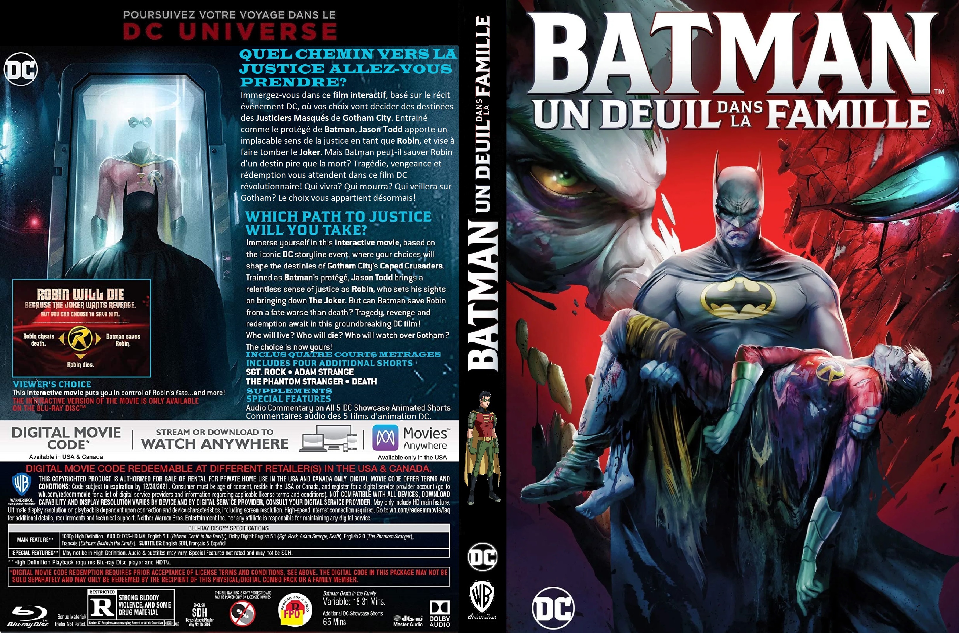 Jaquette DVD Batman  Un Deuil dans la Famille custom