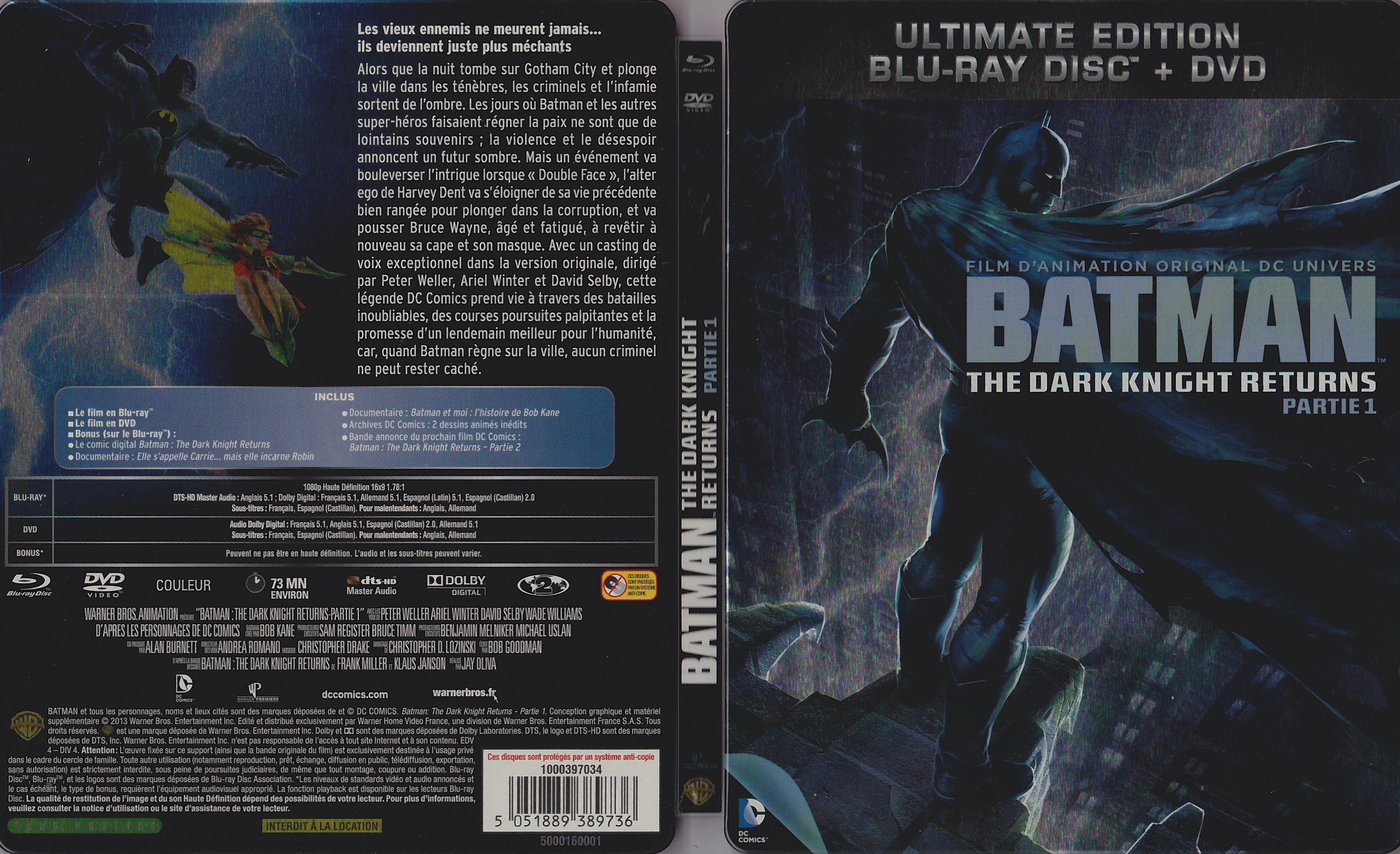 Jaquette DVD Batman - The Dark Knight Returns - Partie 1 (BLU-RAY)