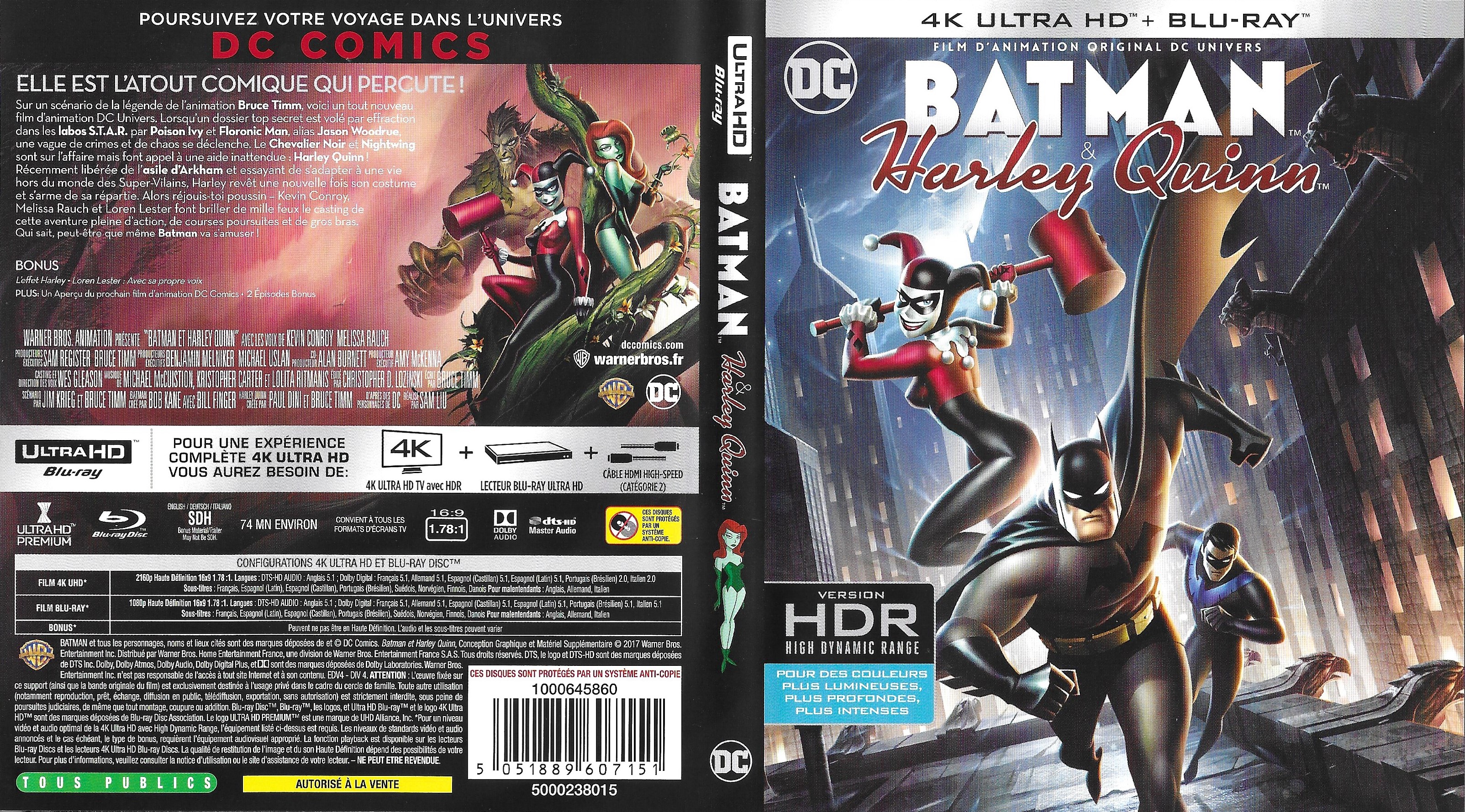 Jaquette DVD Batman and Harley Quinn (BLU-RAY)