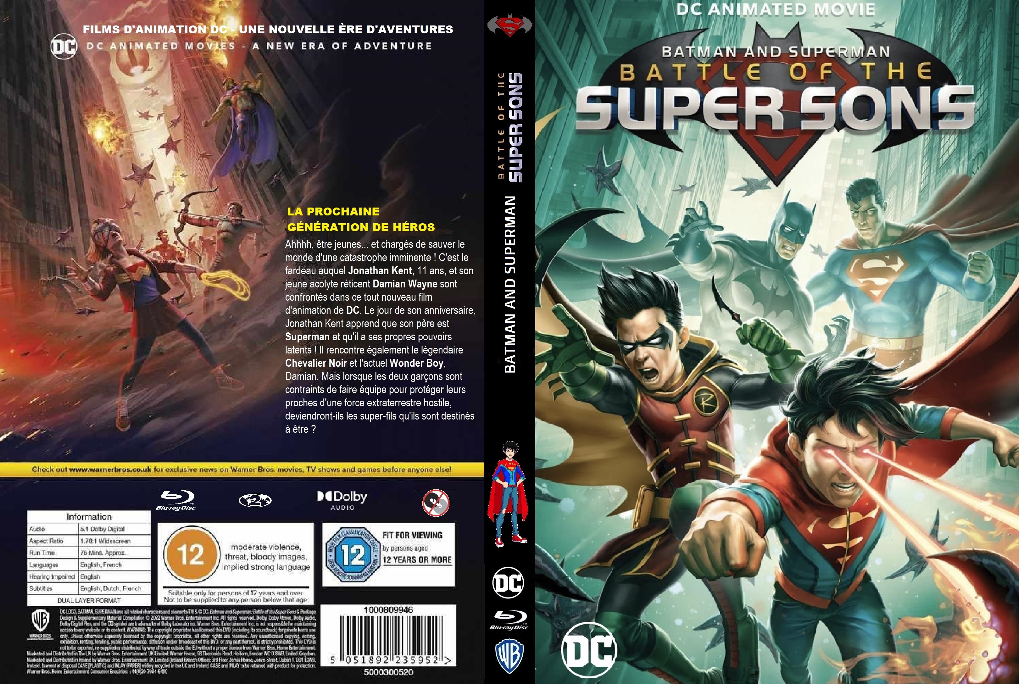 Jaquette DVD Batman and Superman Battle of the Super-sons custom