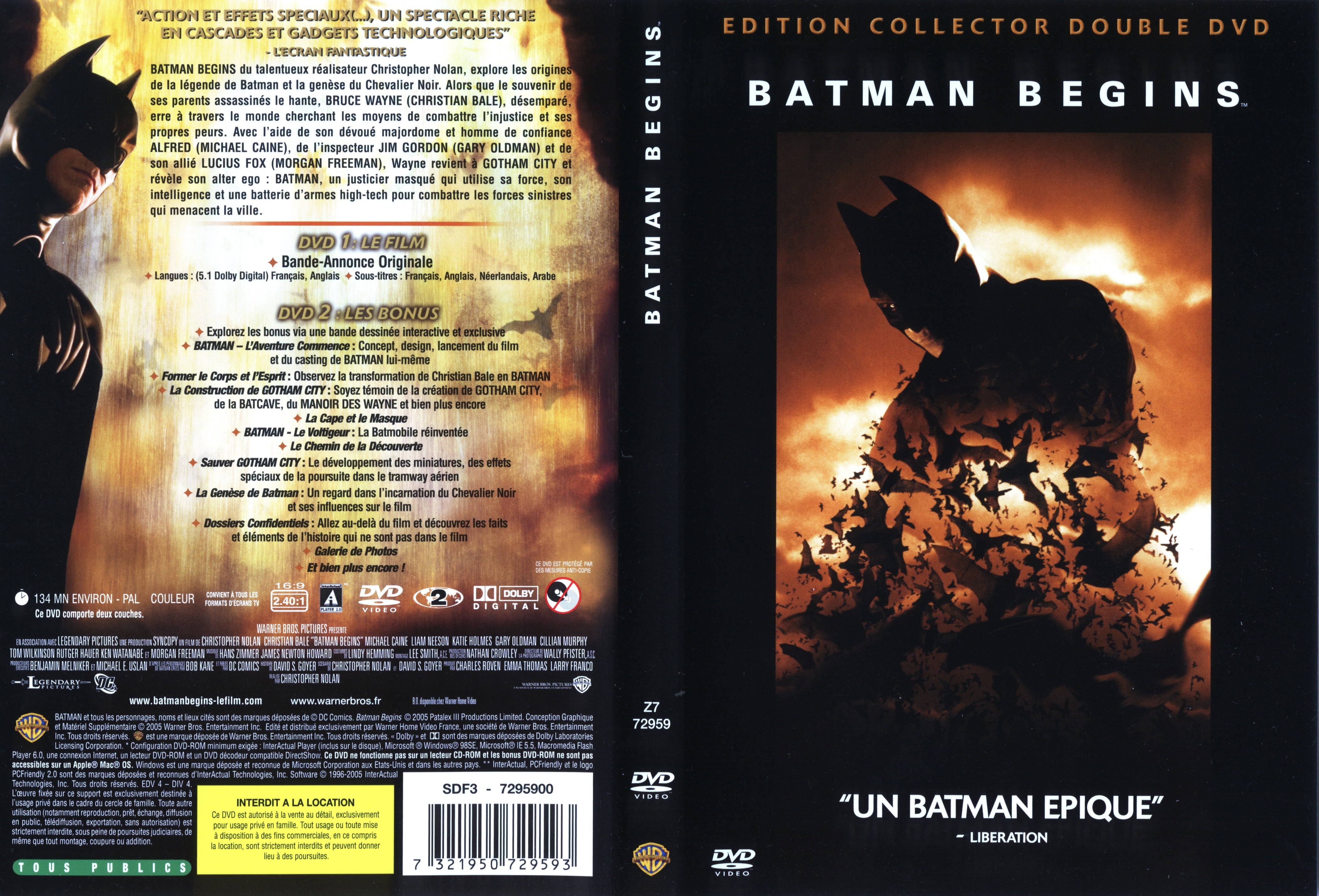 Jaquette DVD Batman begins v2