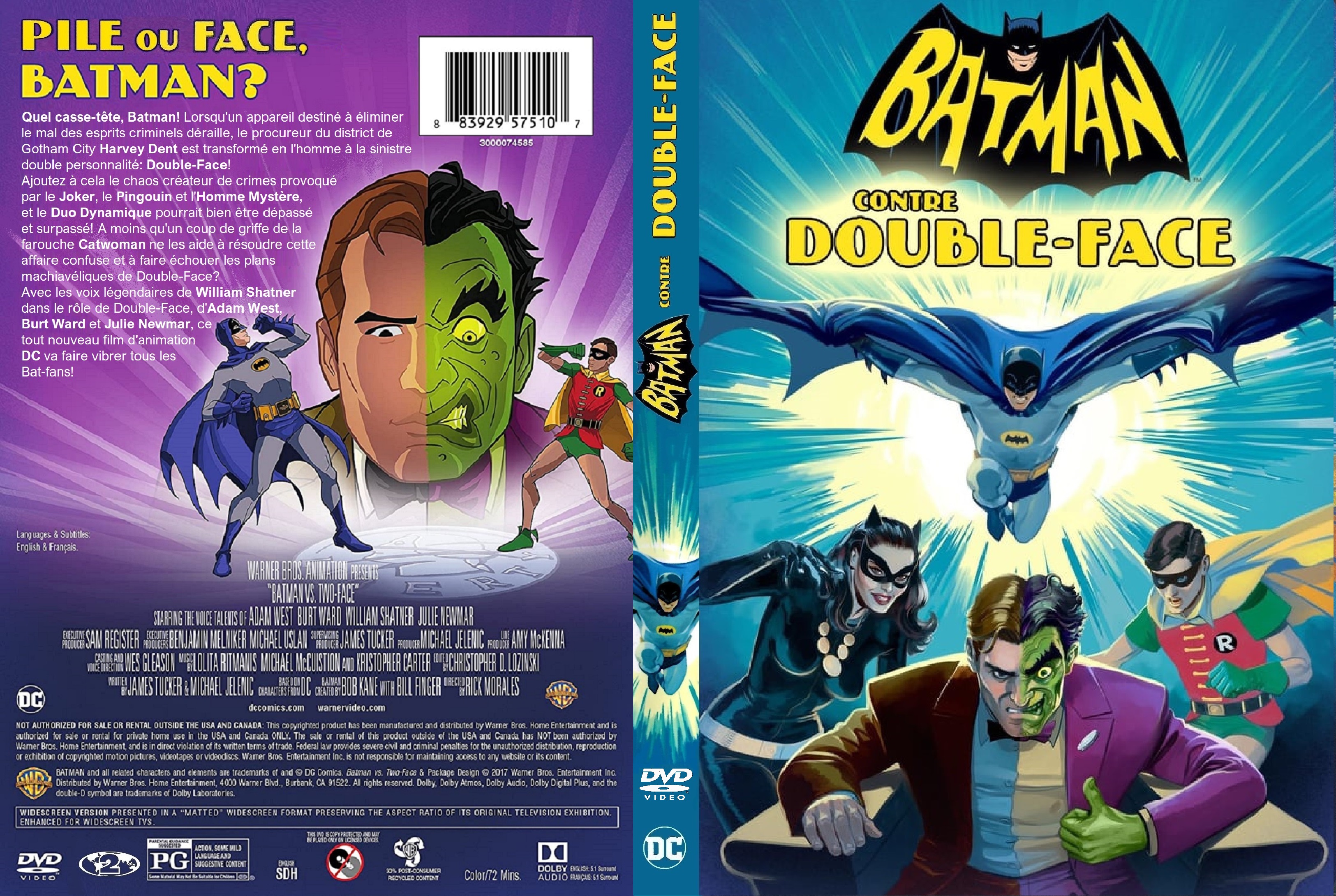 Jaquette DVD Batman contre Double-Face custom