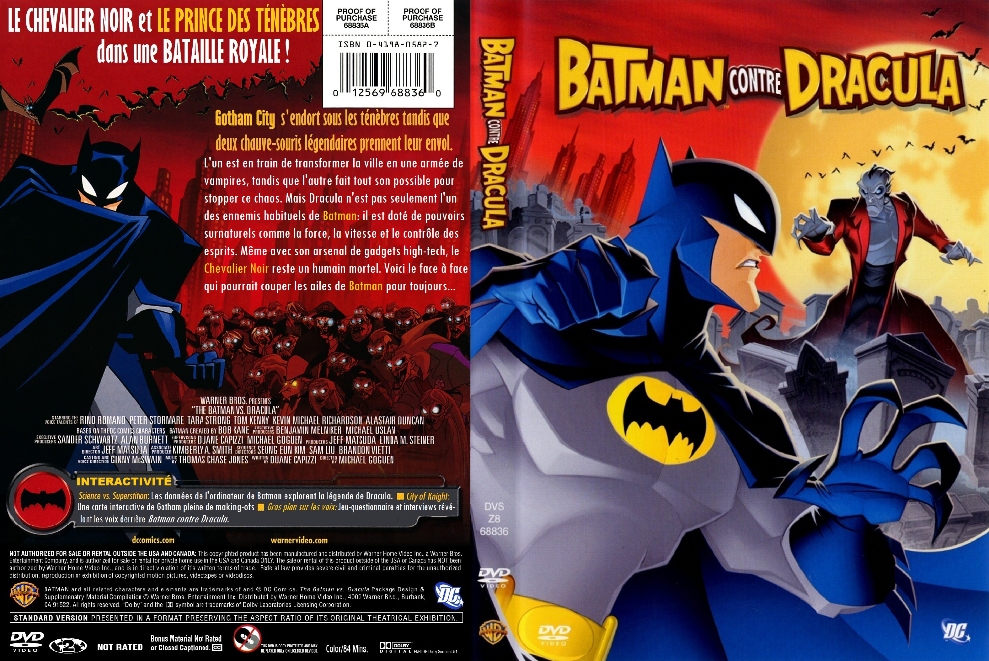 Jaquette DVD Batman contre Dracula custom