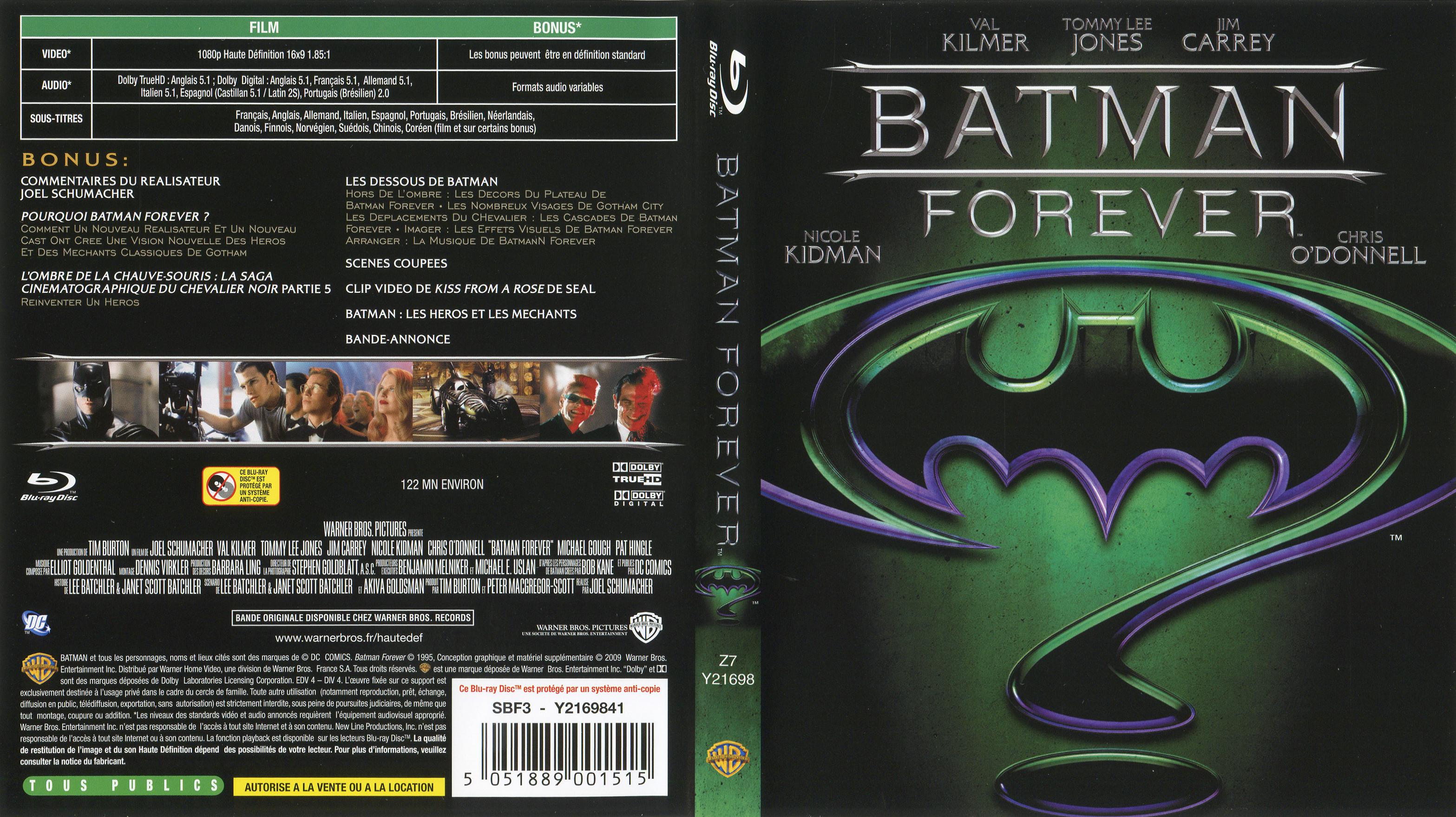 Jaquette DVD Batman forever (BLU-RAY)