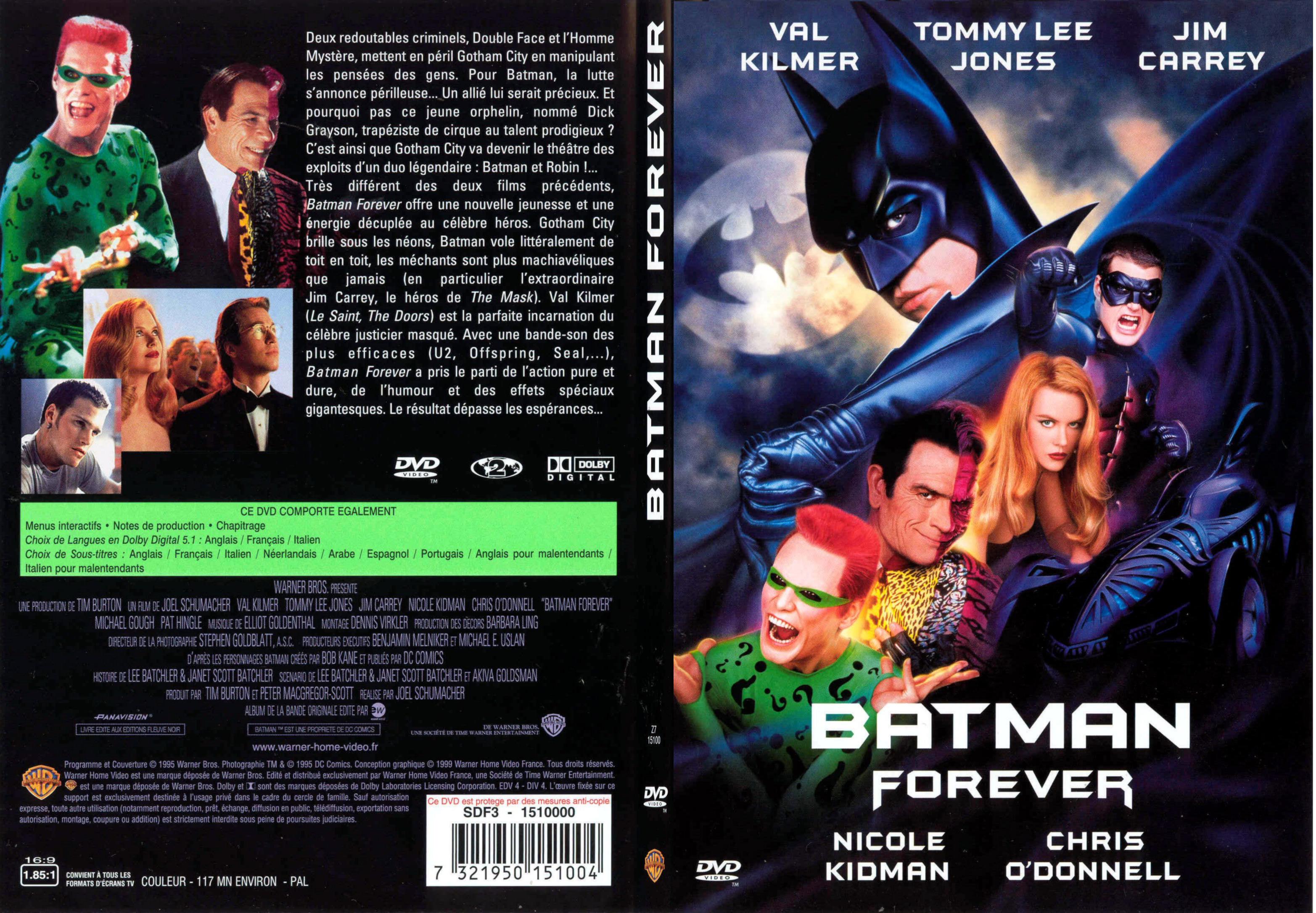 Jaquette DVD Batman forever - SLIM