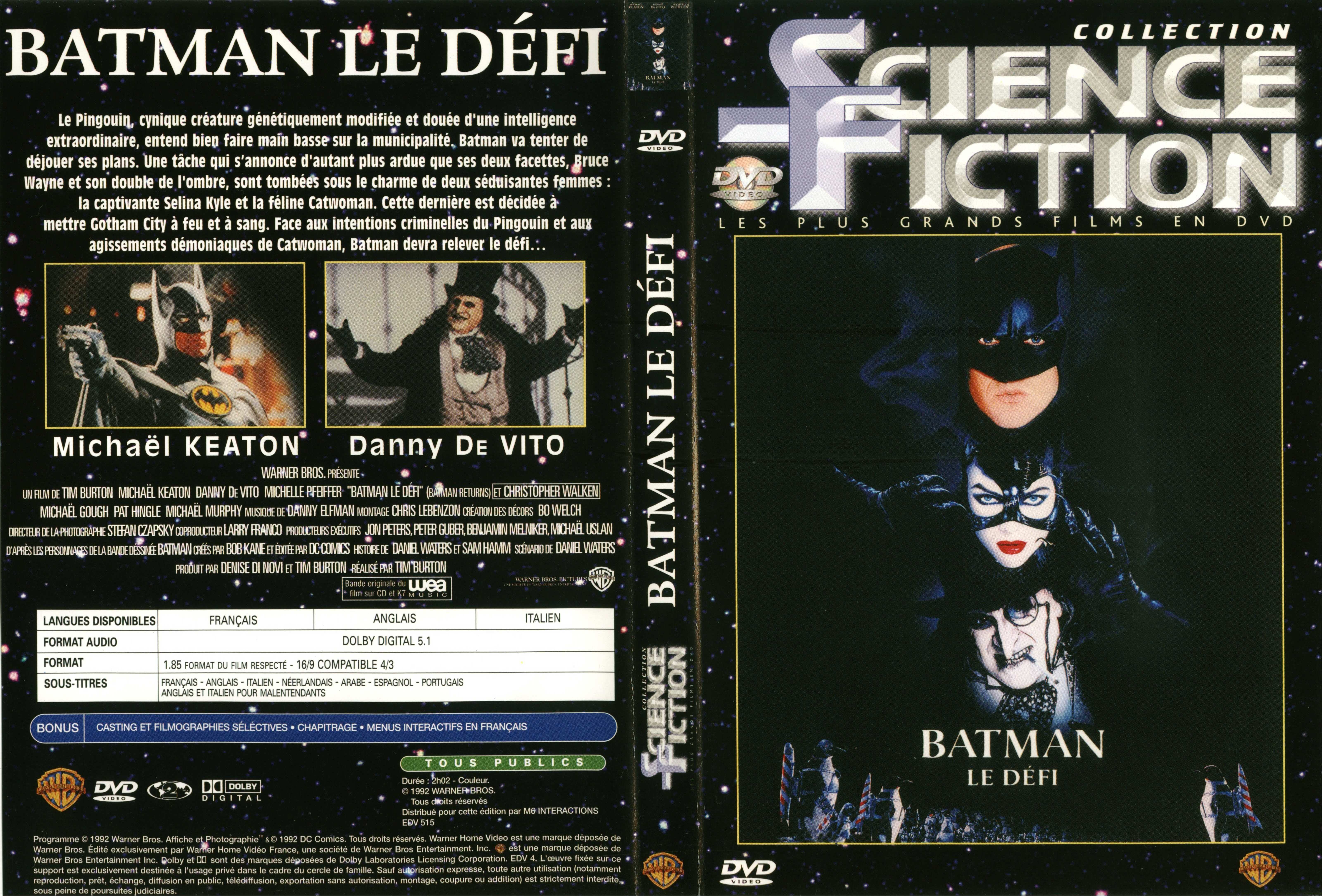Jaquette DVD Batman le dfi v2