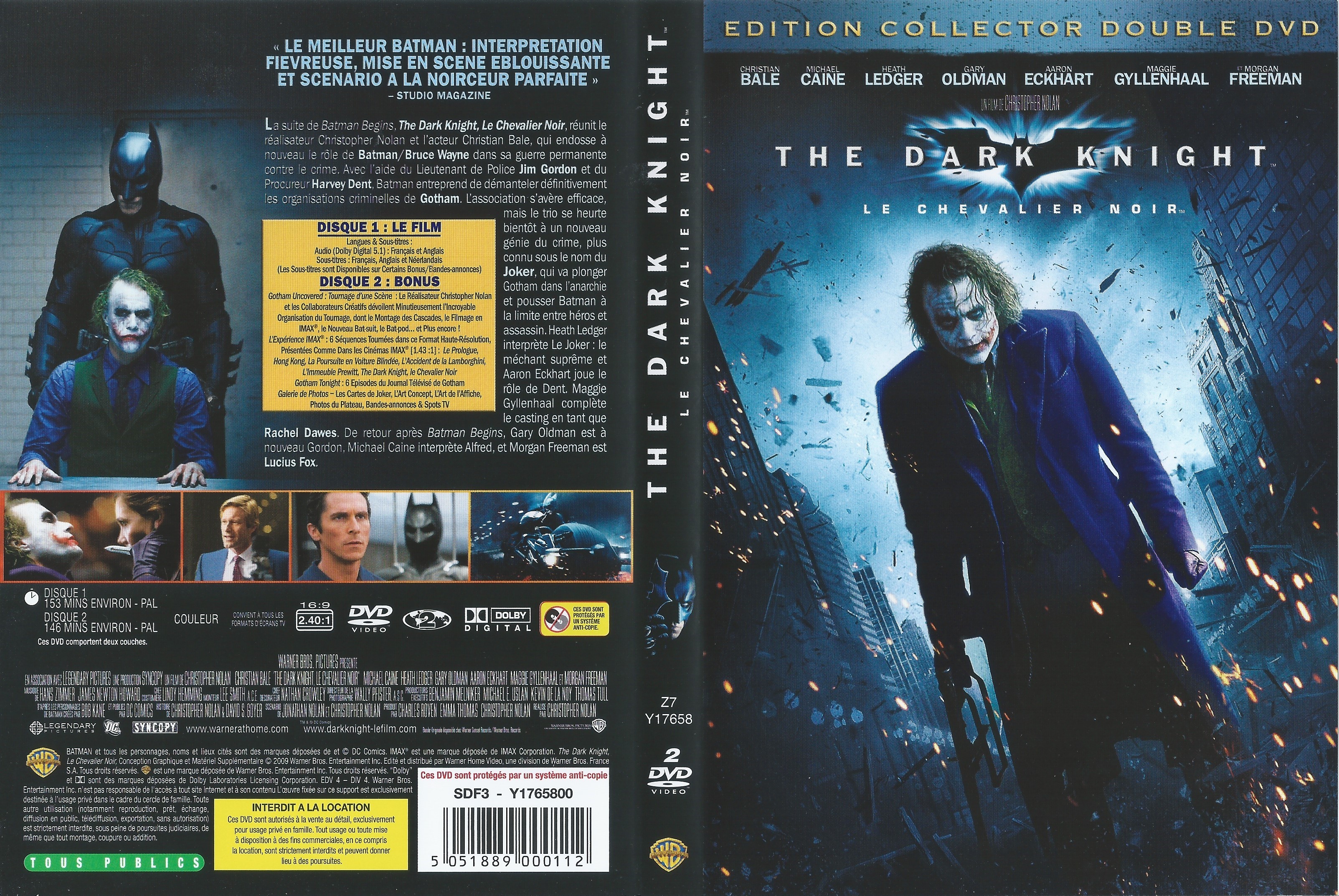 Jaquette DVD Batman the dark knight v2