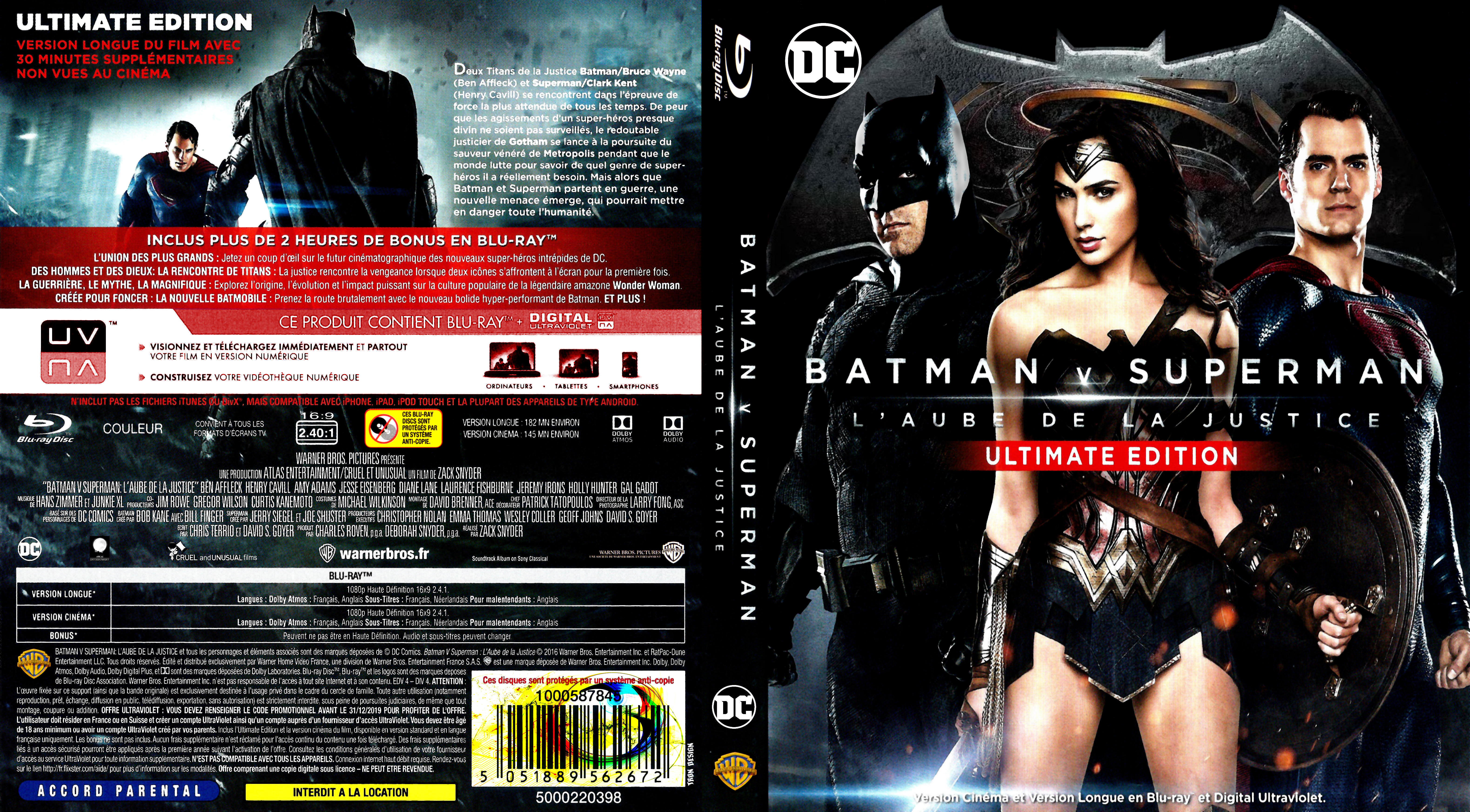 Jaquette DVD Batman v Superman : L