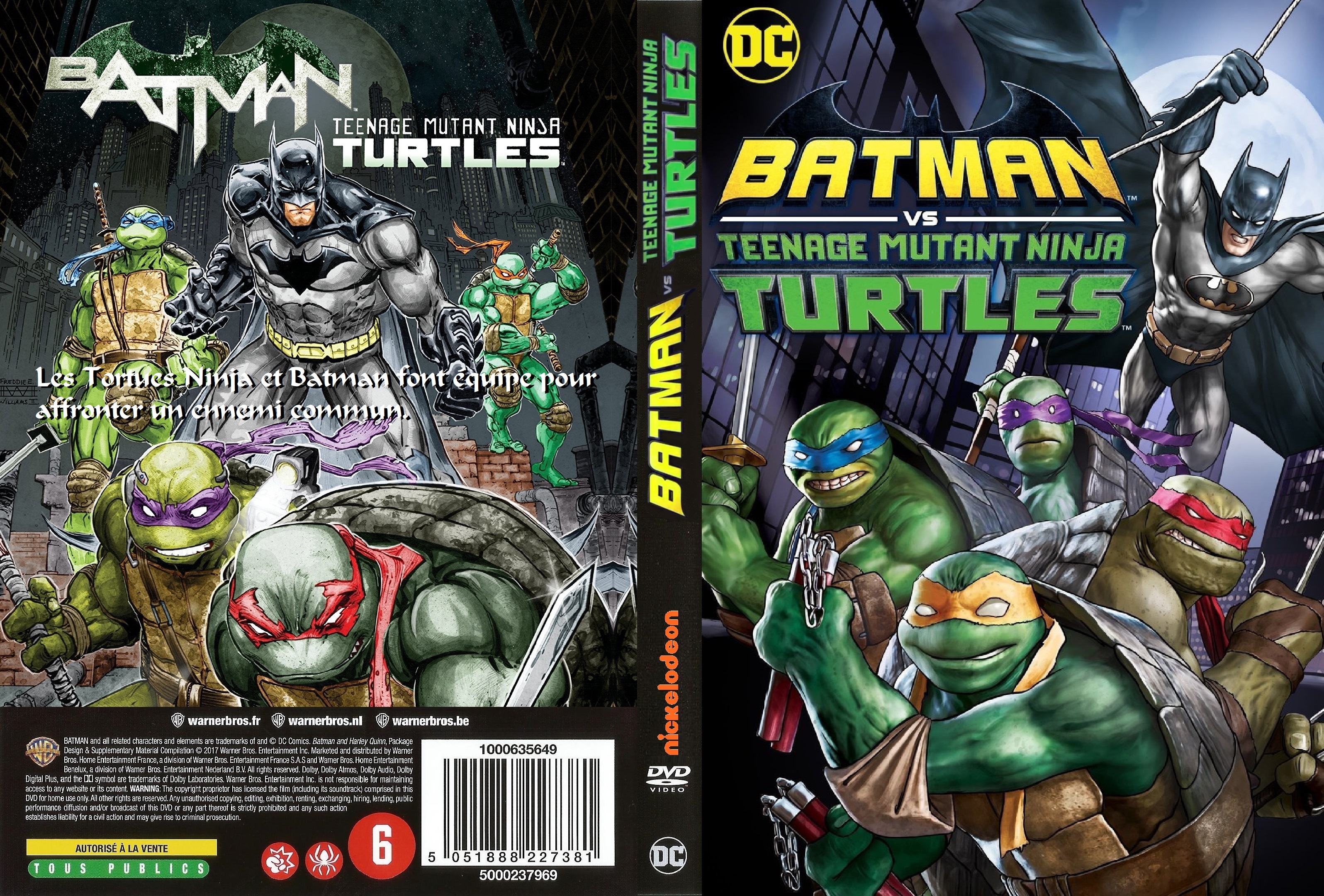 Jaquette DVD Batman vs Teenage Mutant Ninja Turtles custom