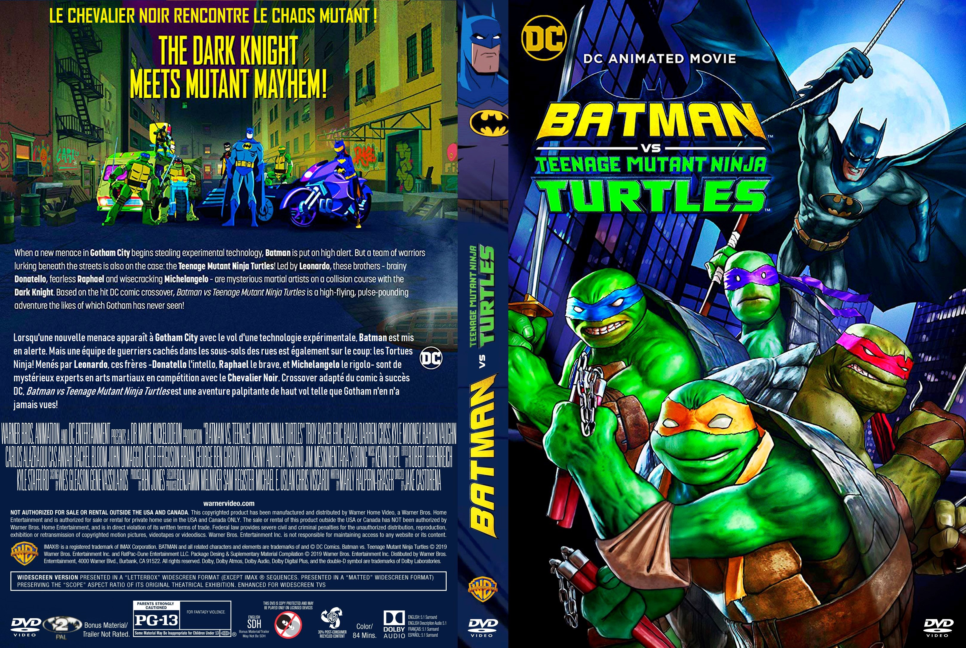 Jaquette DVD Batman vs Teenage Mutant Ninja Turtles custom v2