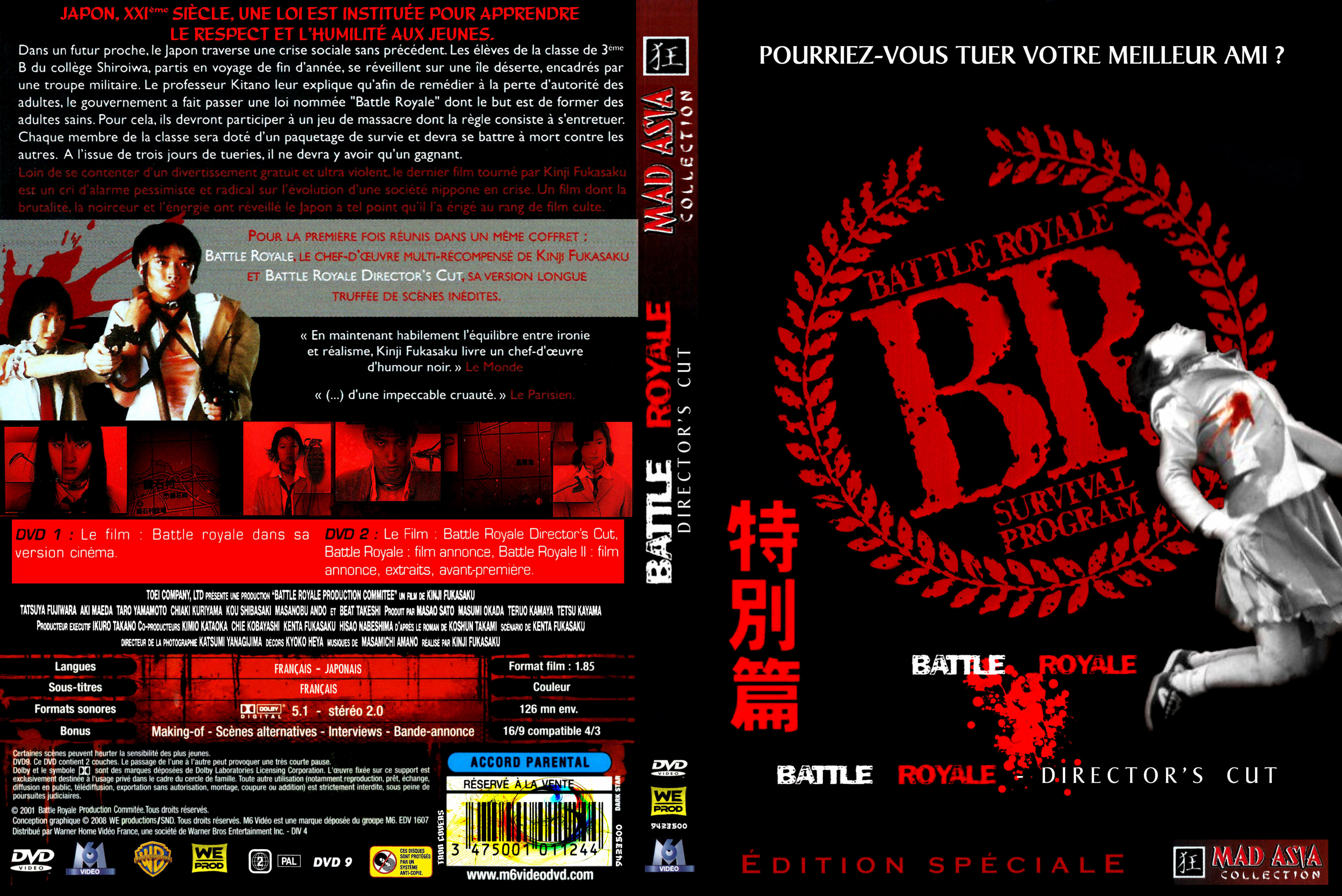 Jaquette DVD Battle Royale director cut custom