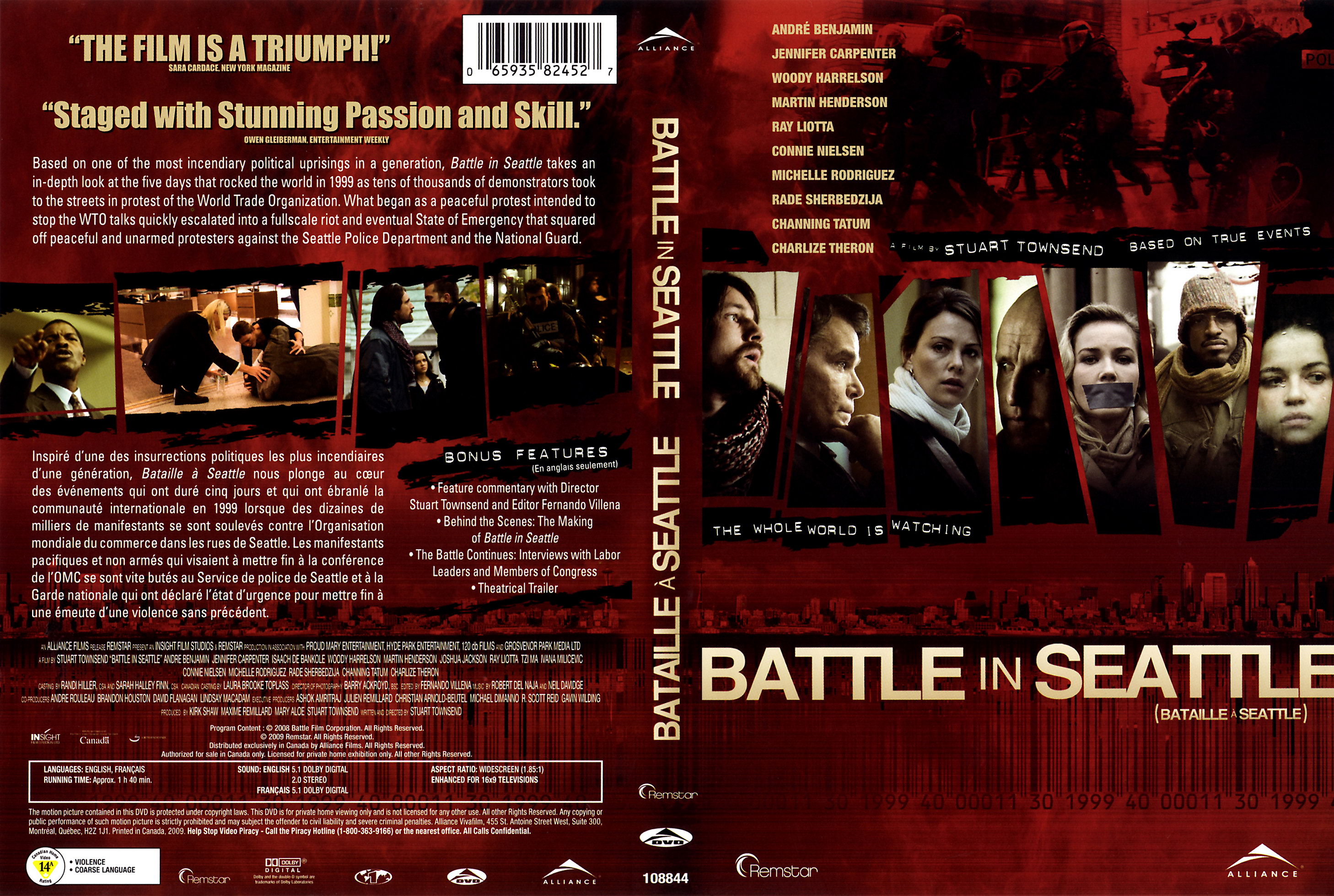 Jaquette DVD Battle in Seattle - Bataille a Seattle (Canadienne)
