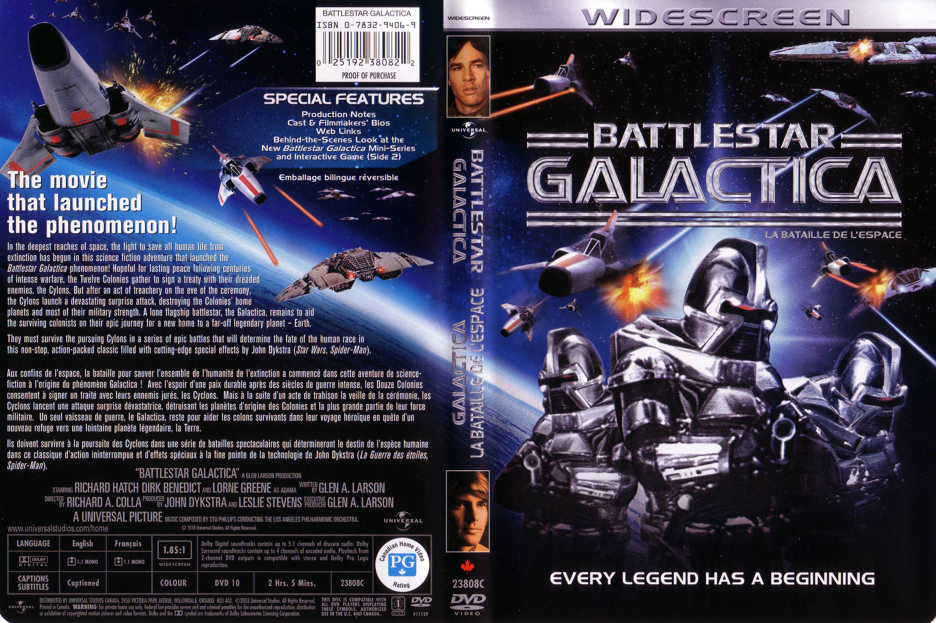 Jaquette DVD Battlestar Galactica La bataille de l