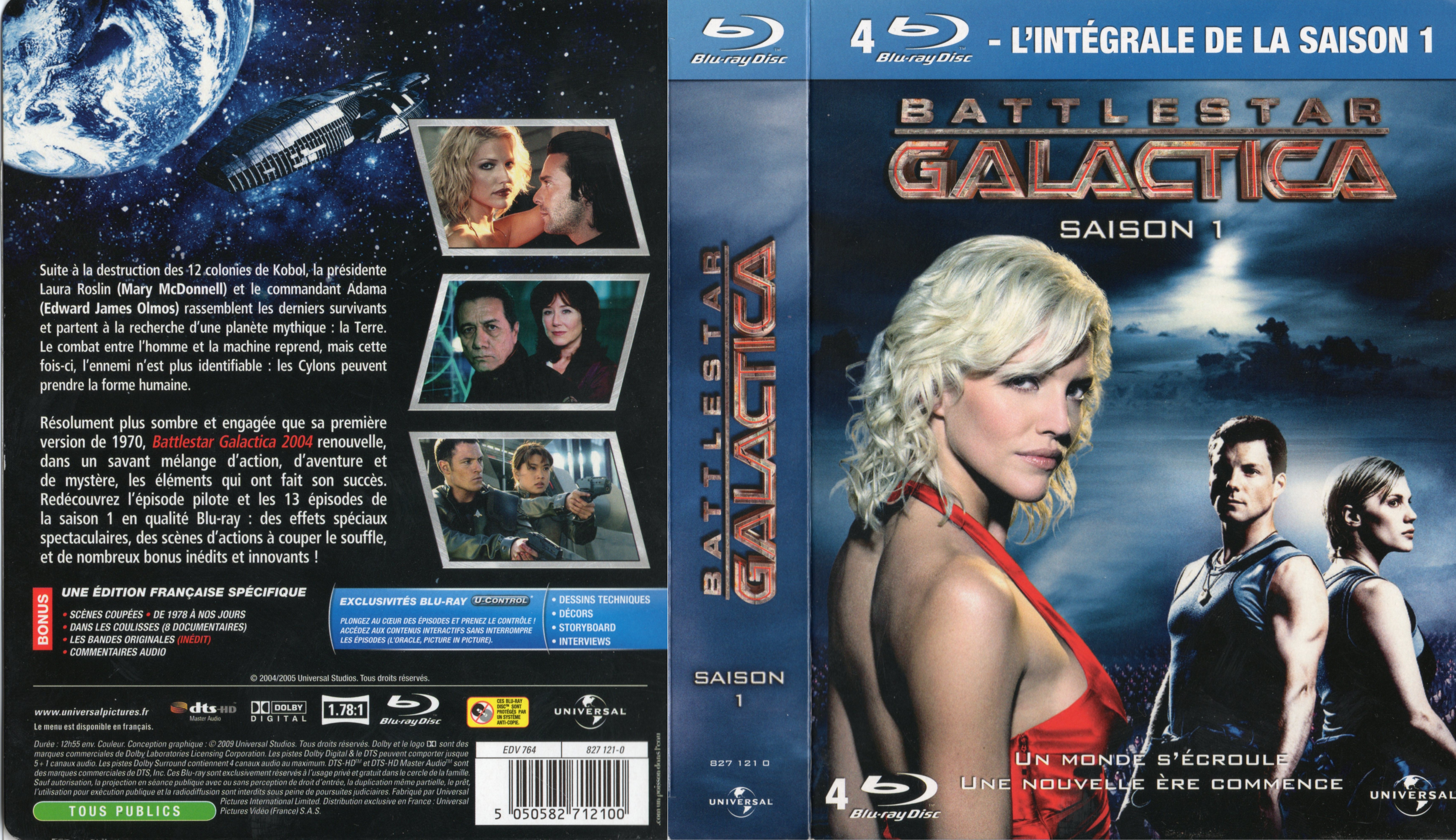 Jaquette DVD Battlestar Galactica Saison 1 COFFRET (BLU-RAY)