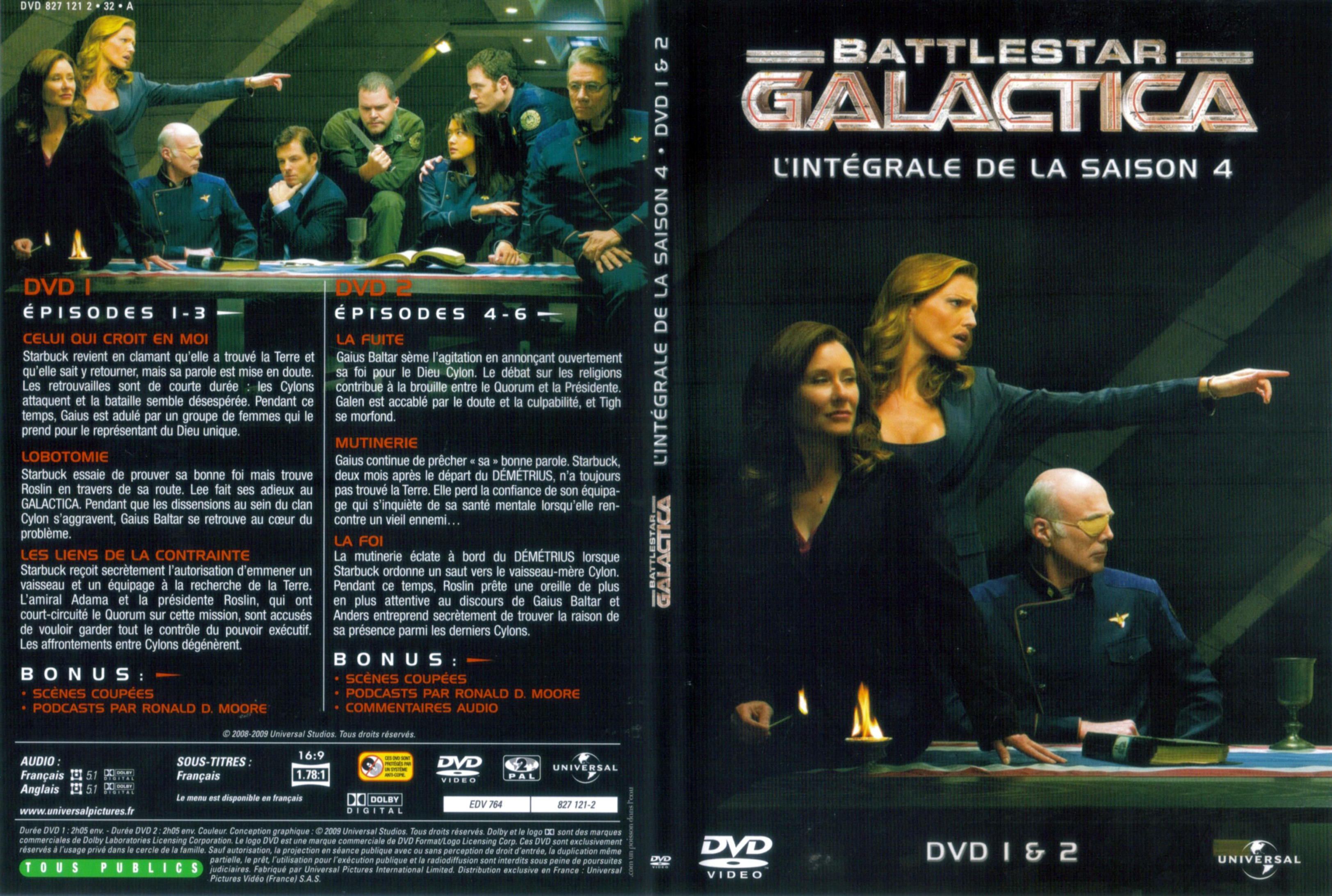 Jaquette DVD Battlestar Galactica Saison 4 DVD 1