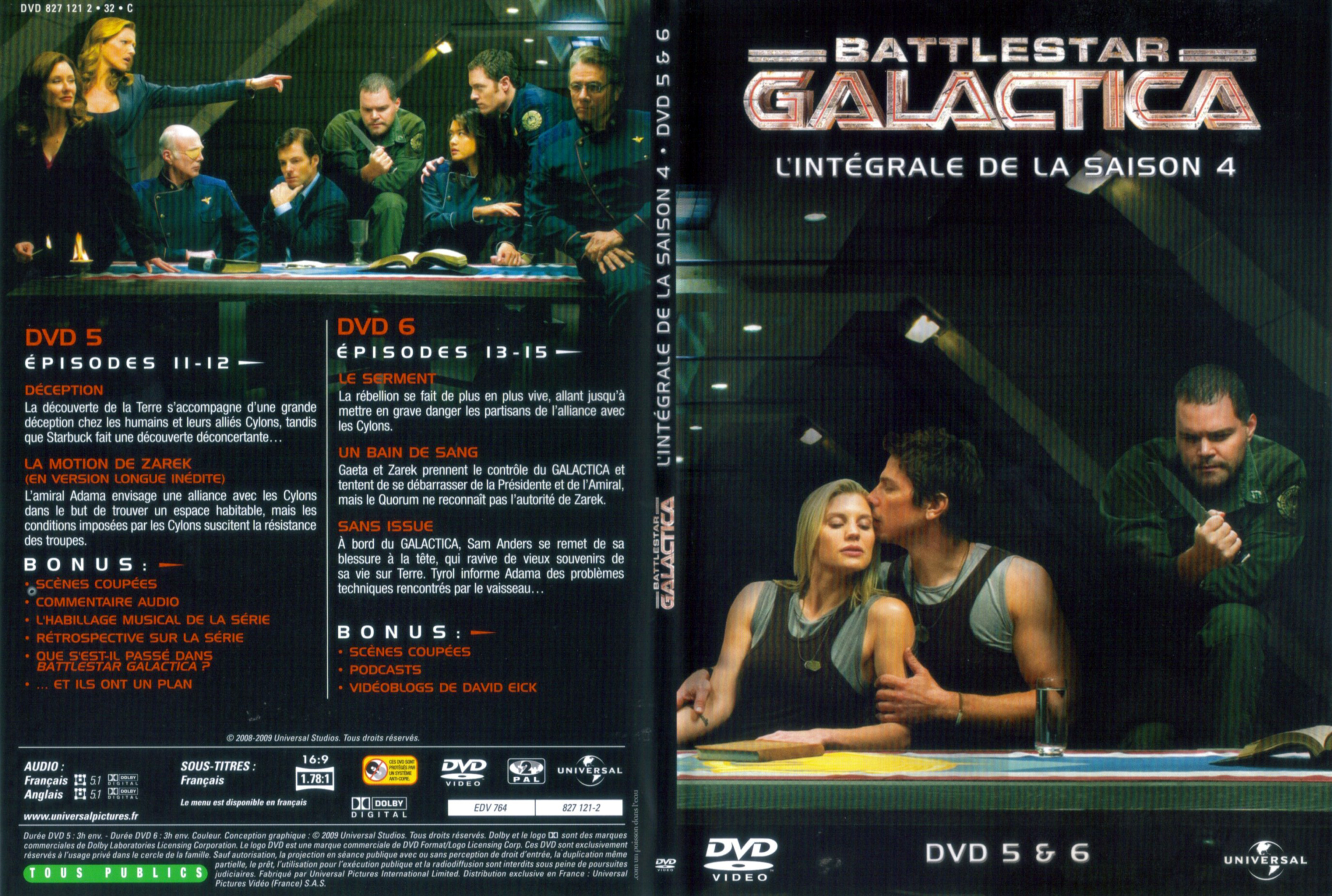 Jaquette DVD Battlestar Galactica Saison 4 DVD 3