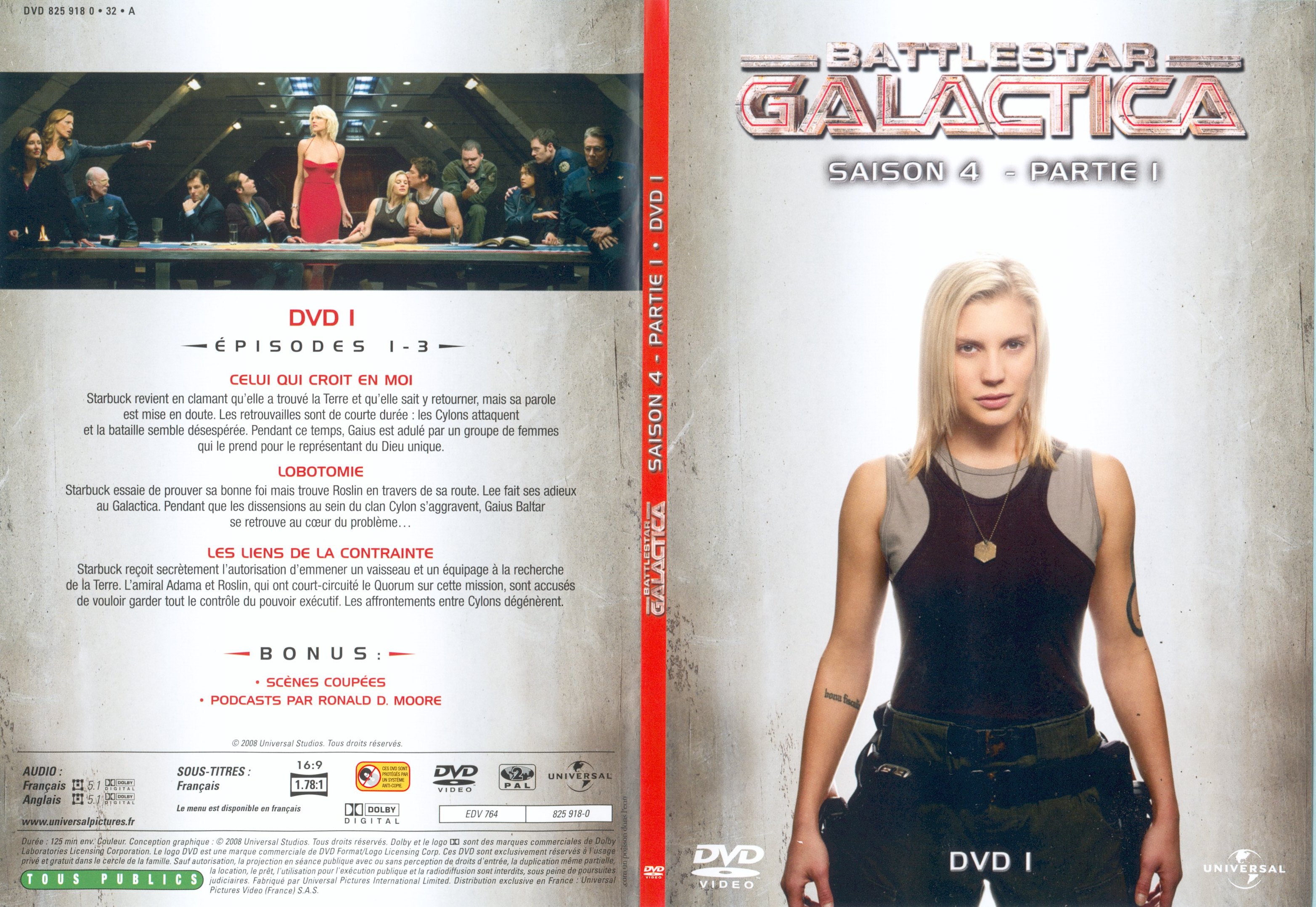 Jaquette DVD Battlestar Galactica Saison 4 partie 1 DVD 1