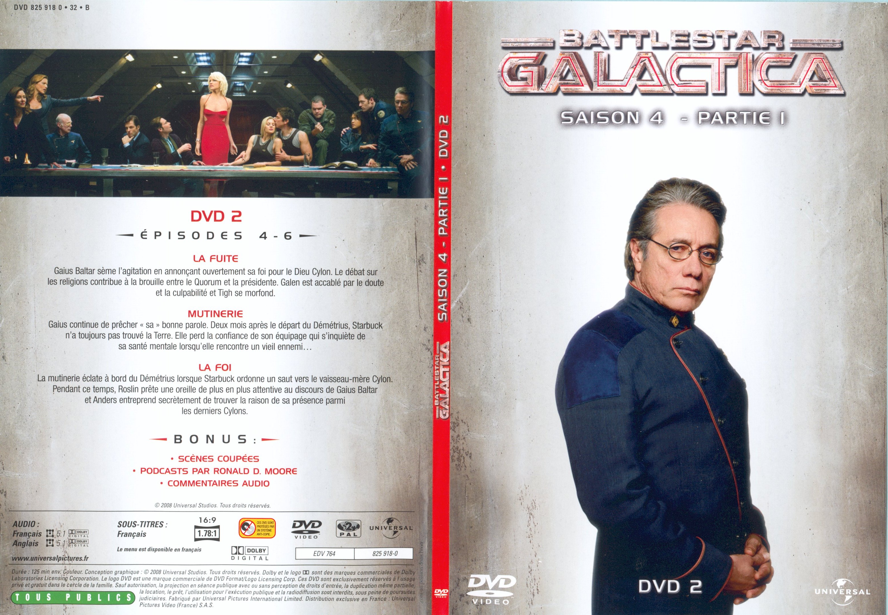 Jaquette DVD Battlestar Galactica Saison 4 partie 1 DVD 2