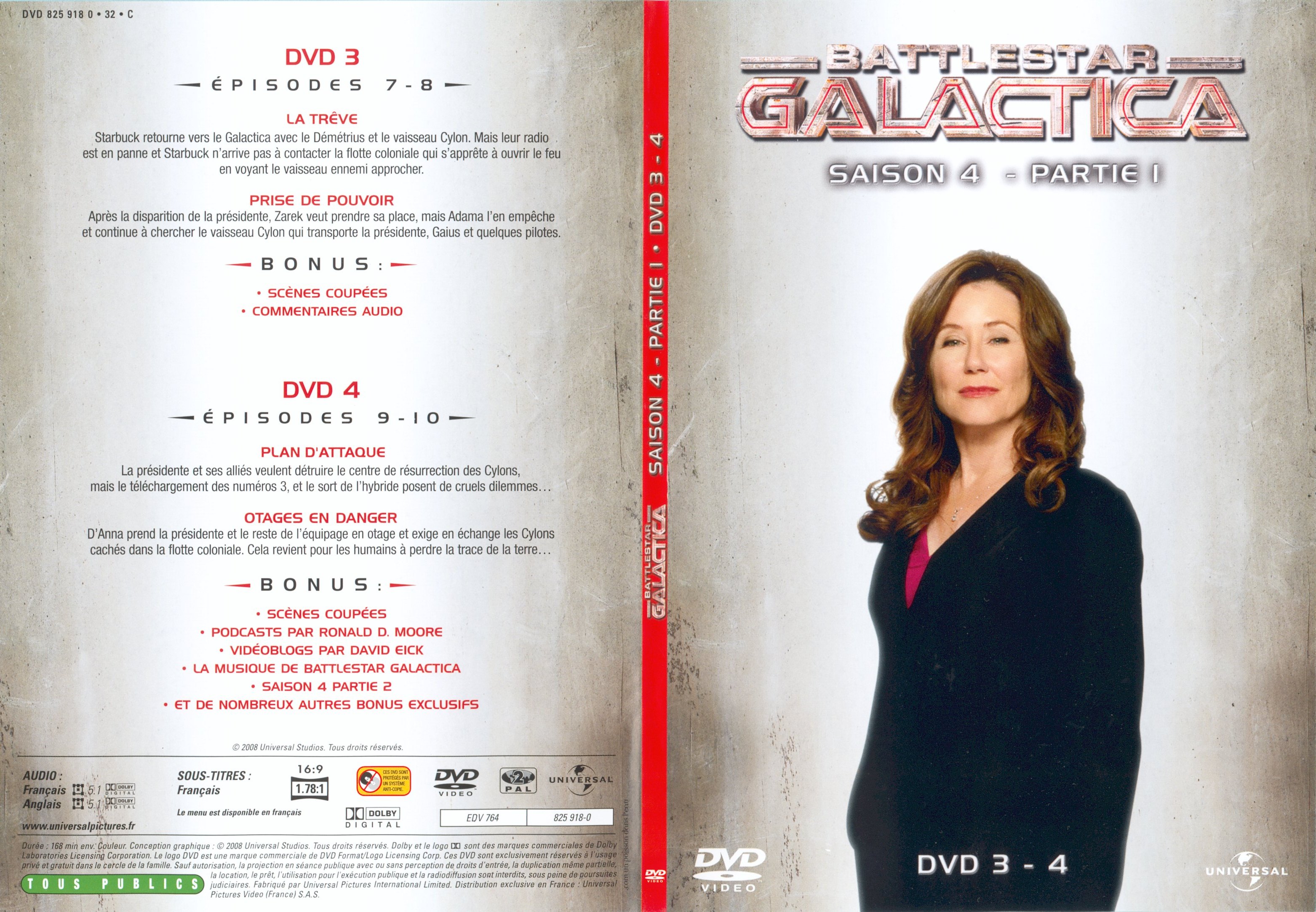 Jaquette DVD Battlestar Galactica Saison 4 partie 1 DVD 3-4
