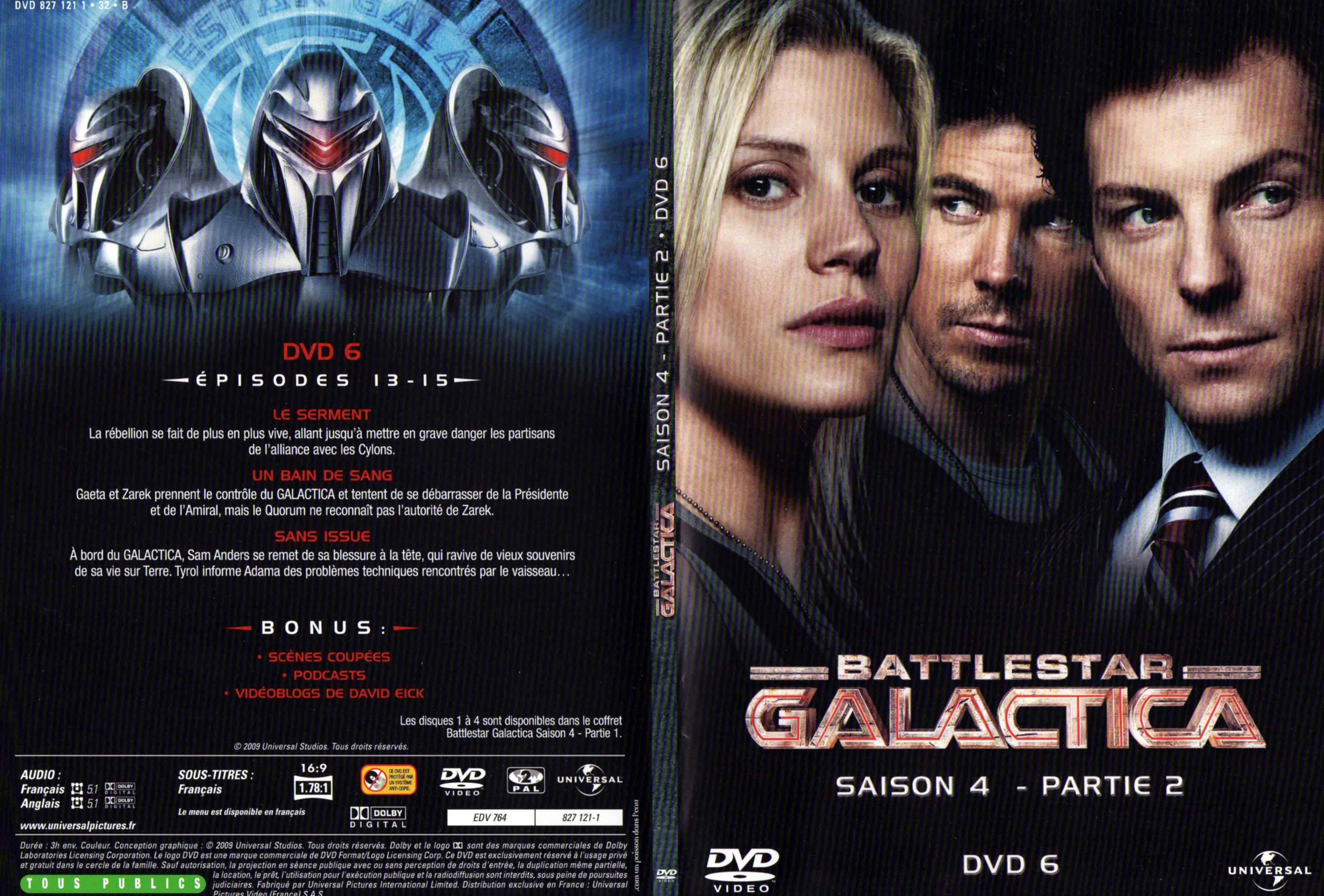 Jaquette DVD Battlestar Galactica Saison 4 partie 2 DVD 6