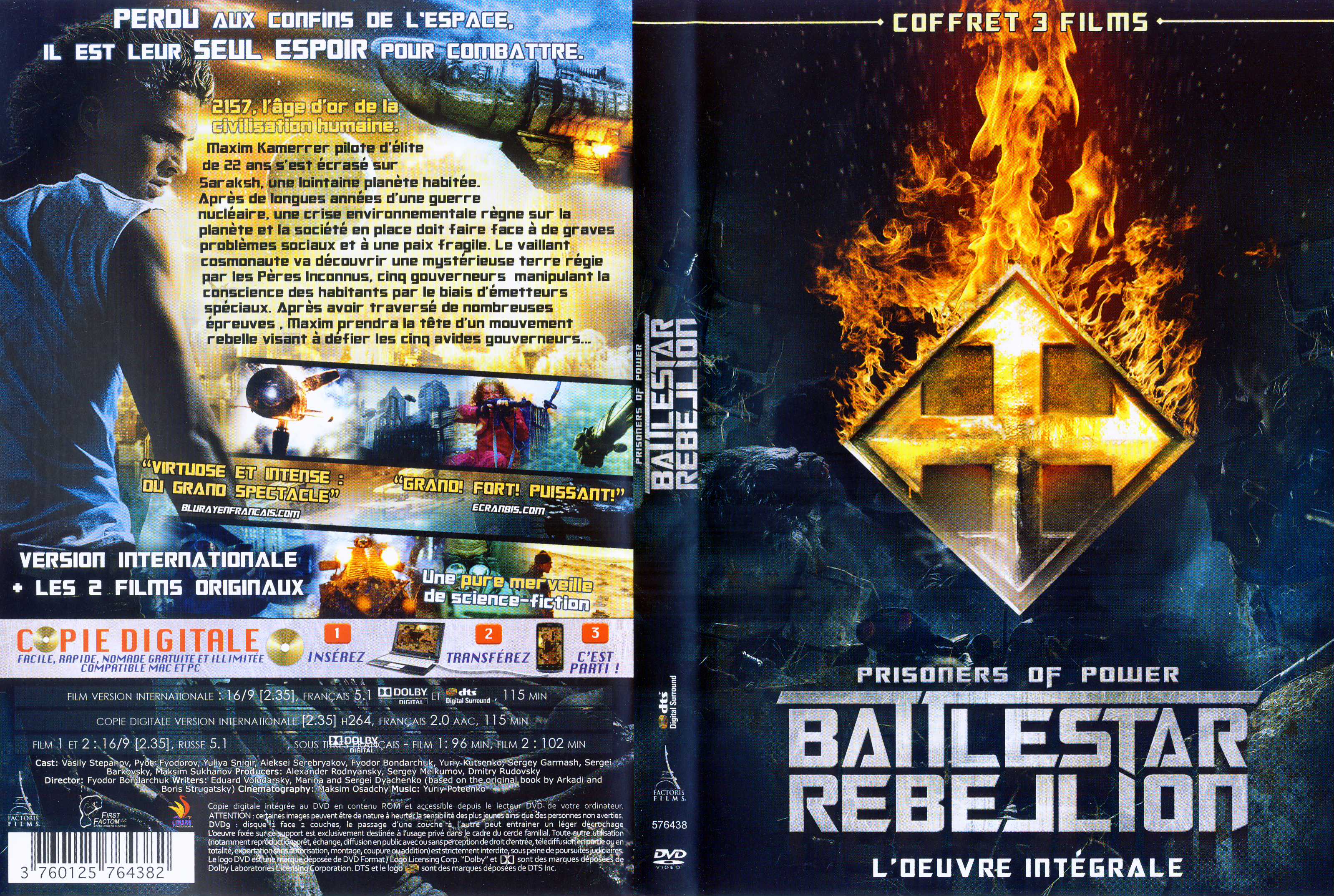 Jaquette DVD Battlestar Rebellion v2