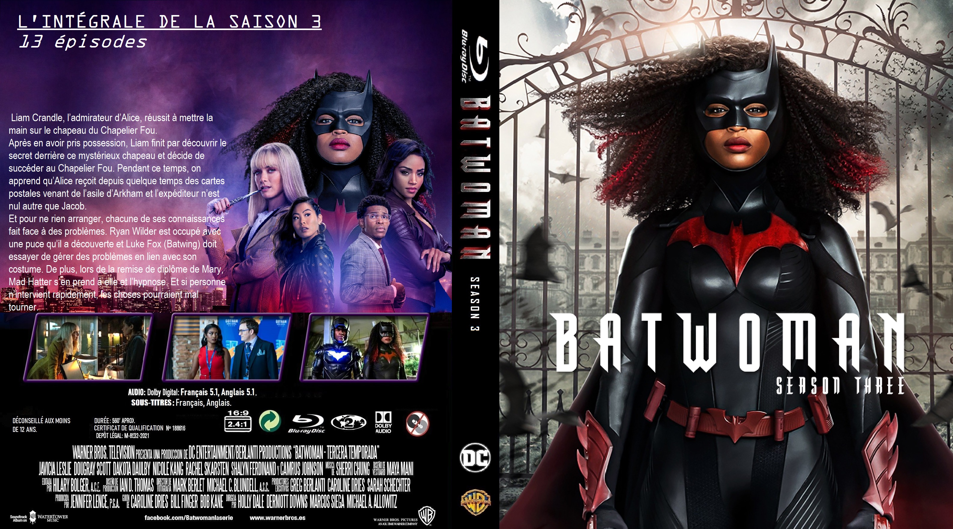 Jaquette DVD Batwoman Saison 3 Blu-ray custom