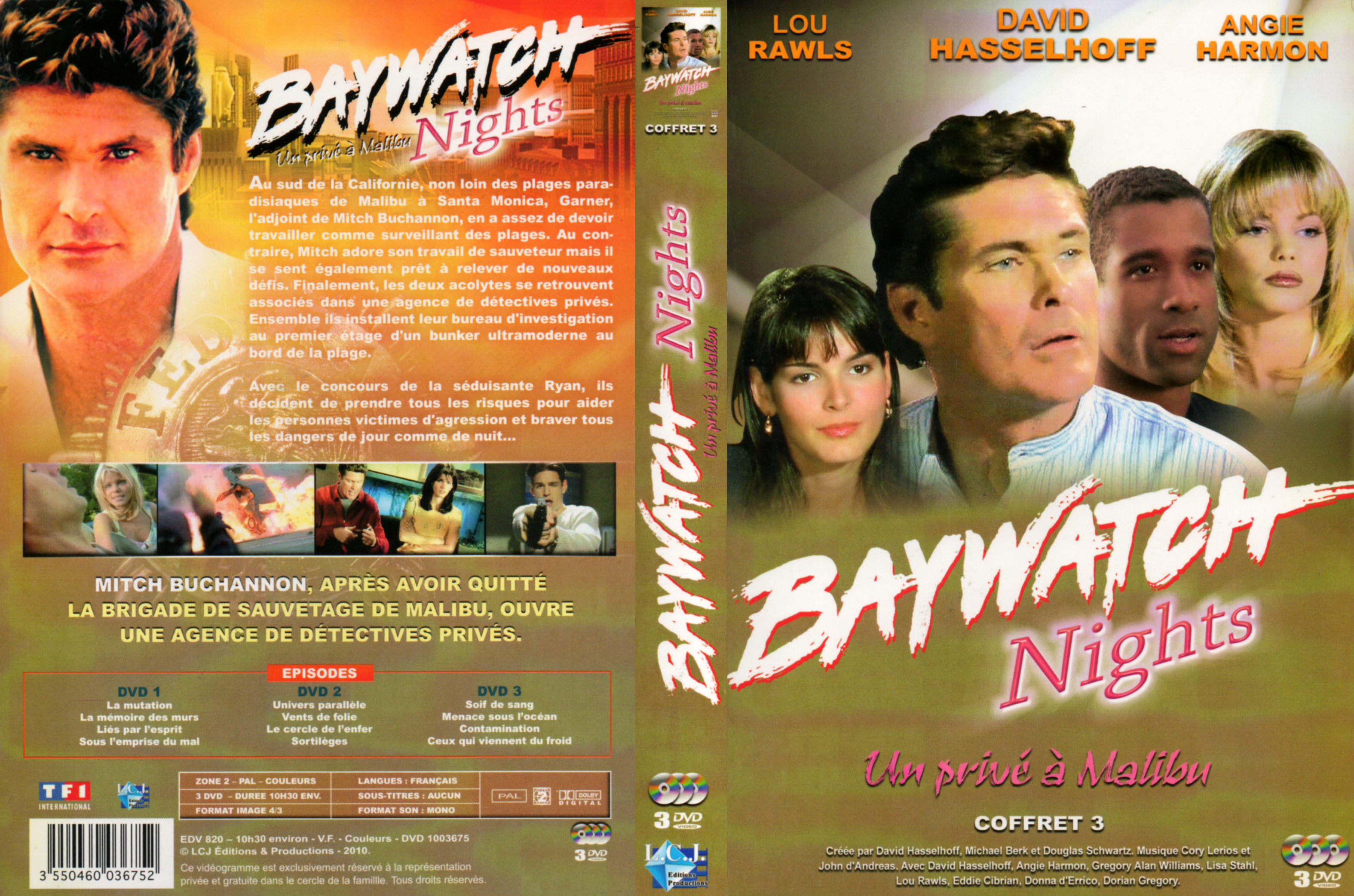Jaquette DVD Baywatch Nights - Un priv  Malibu Saison 3