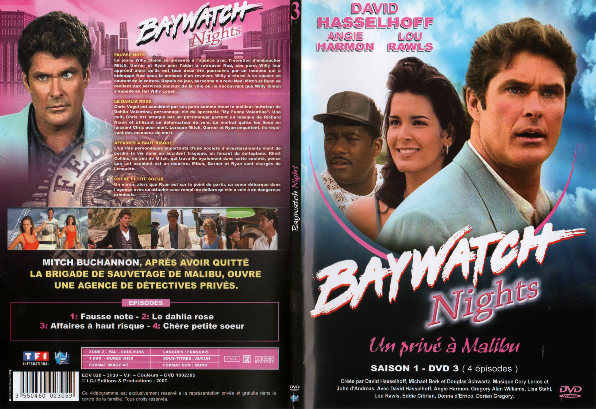 Jaquette DVD Baywatch nights Saison 1 DISC 3