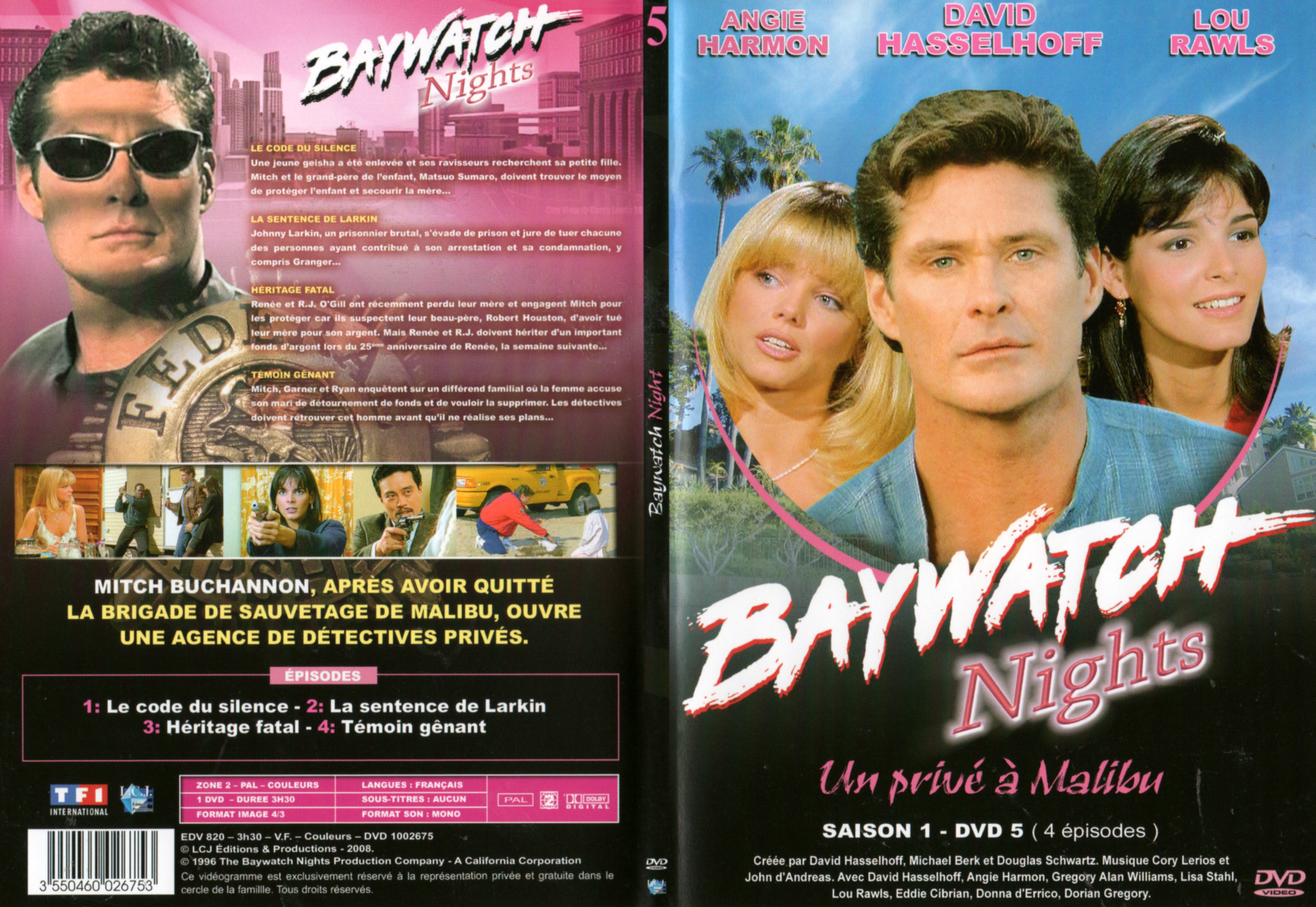 Jaquette DVD Baywatch nights Saison 1 DISC 5