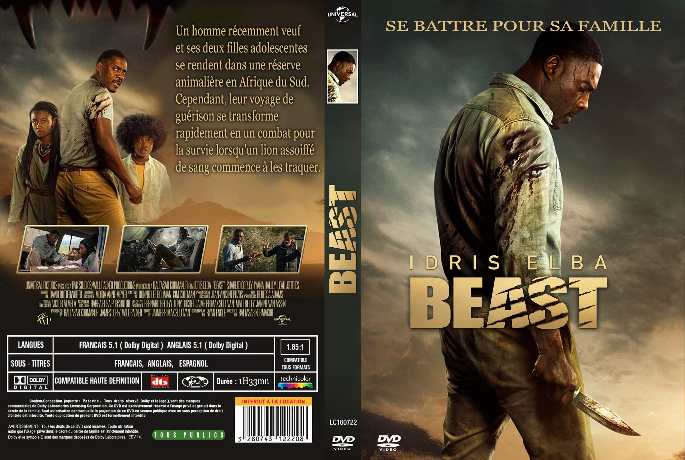 Jaquette DVD Beast custom