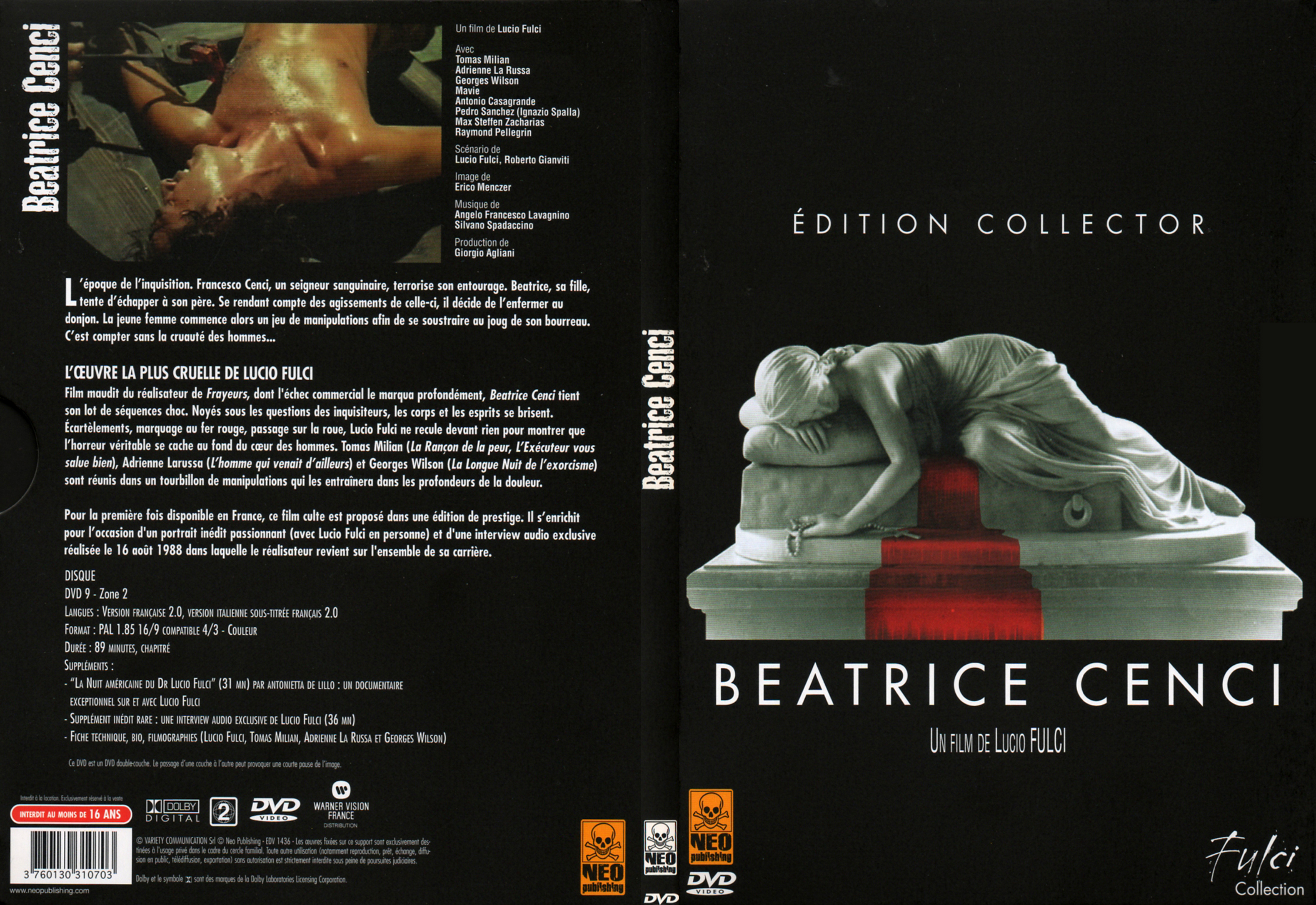 Jaquette DVD Beatrice Cenci