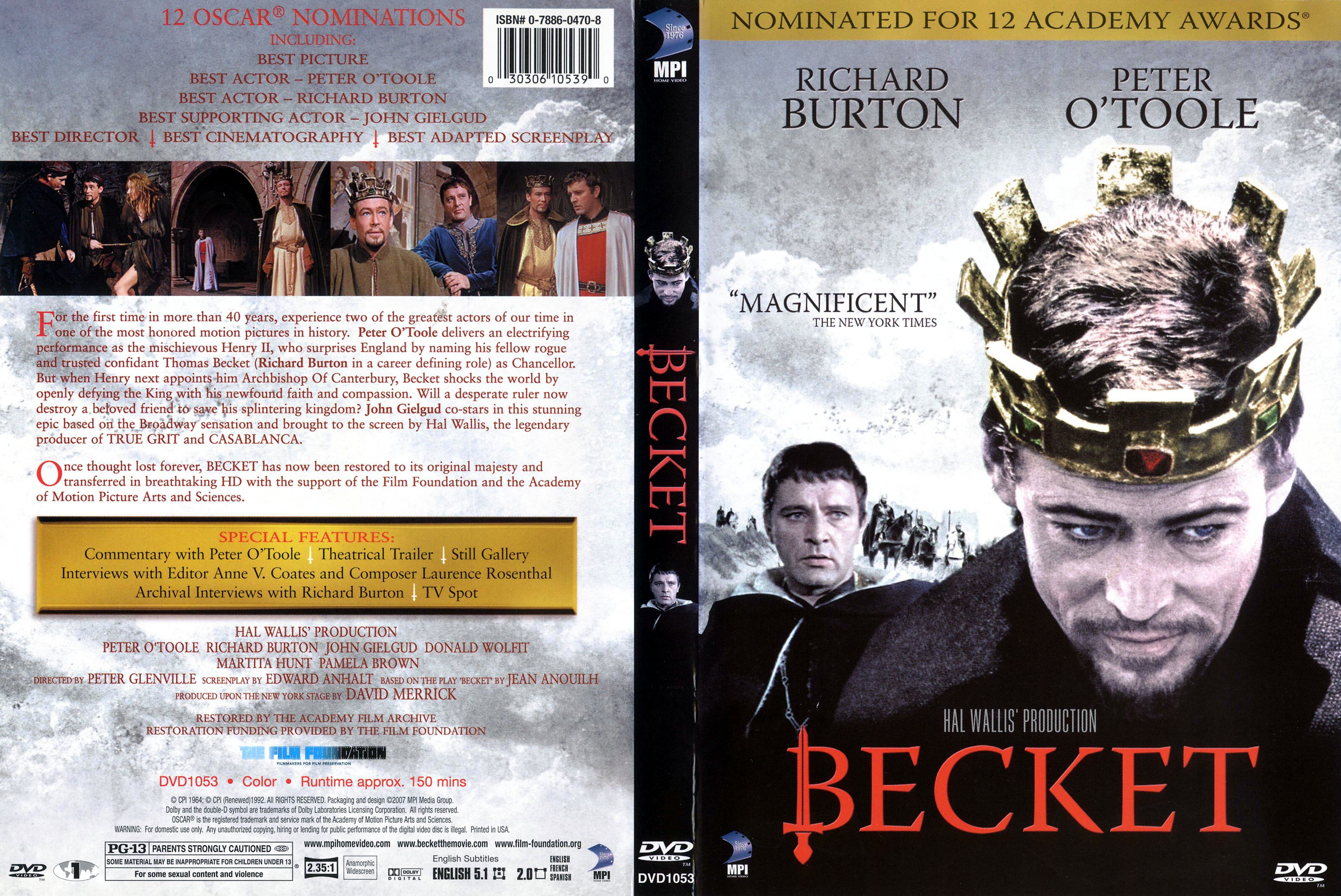Jaquette DVD Becket Zone 1