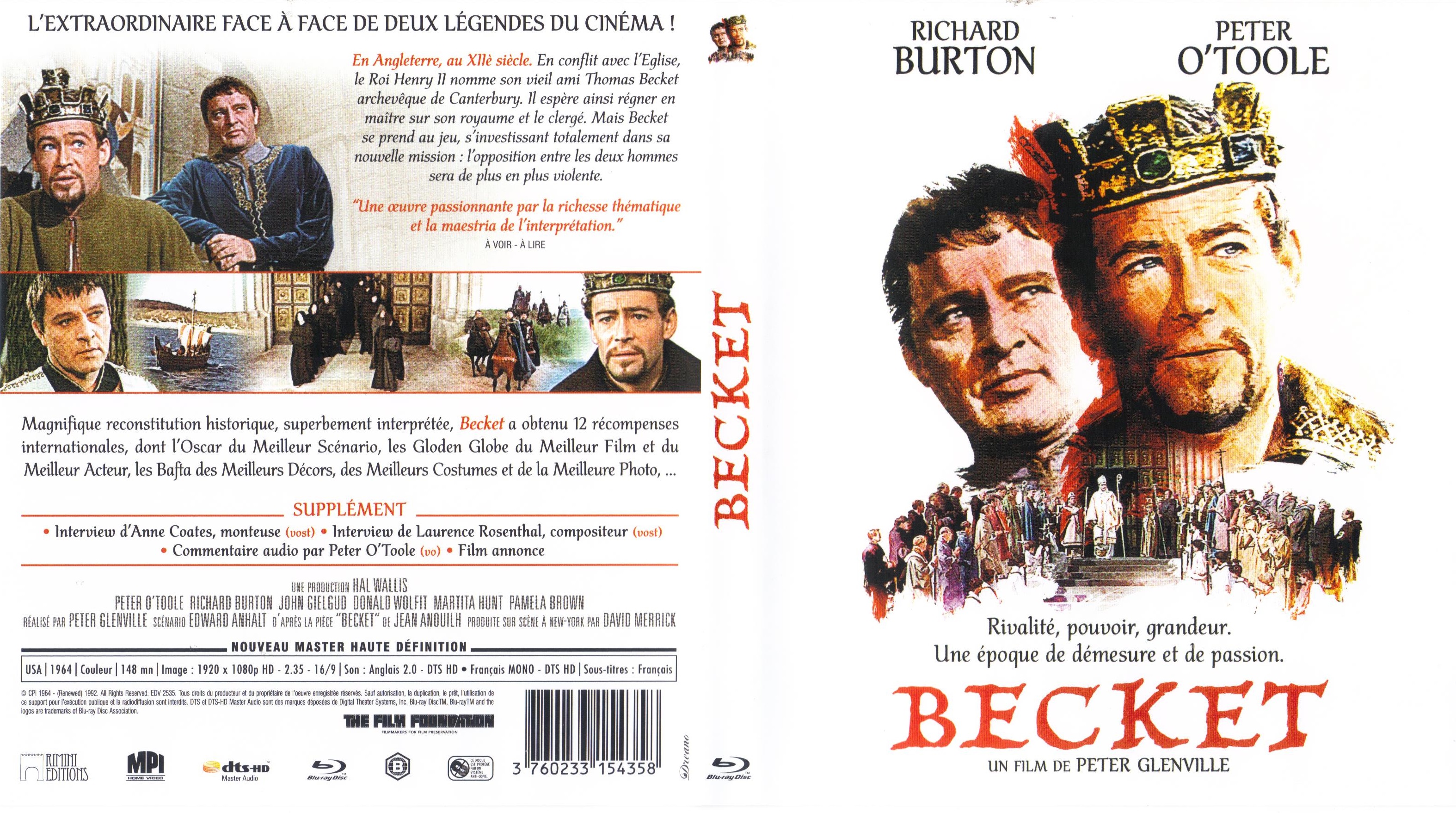Jaquette DVD Becket (BLU-RAY)