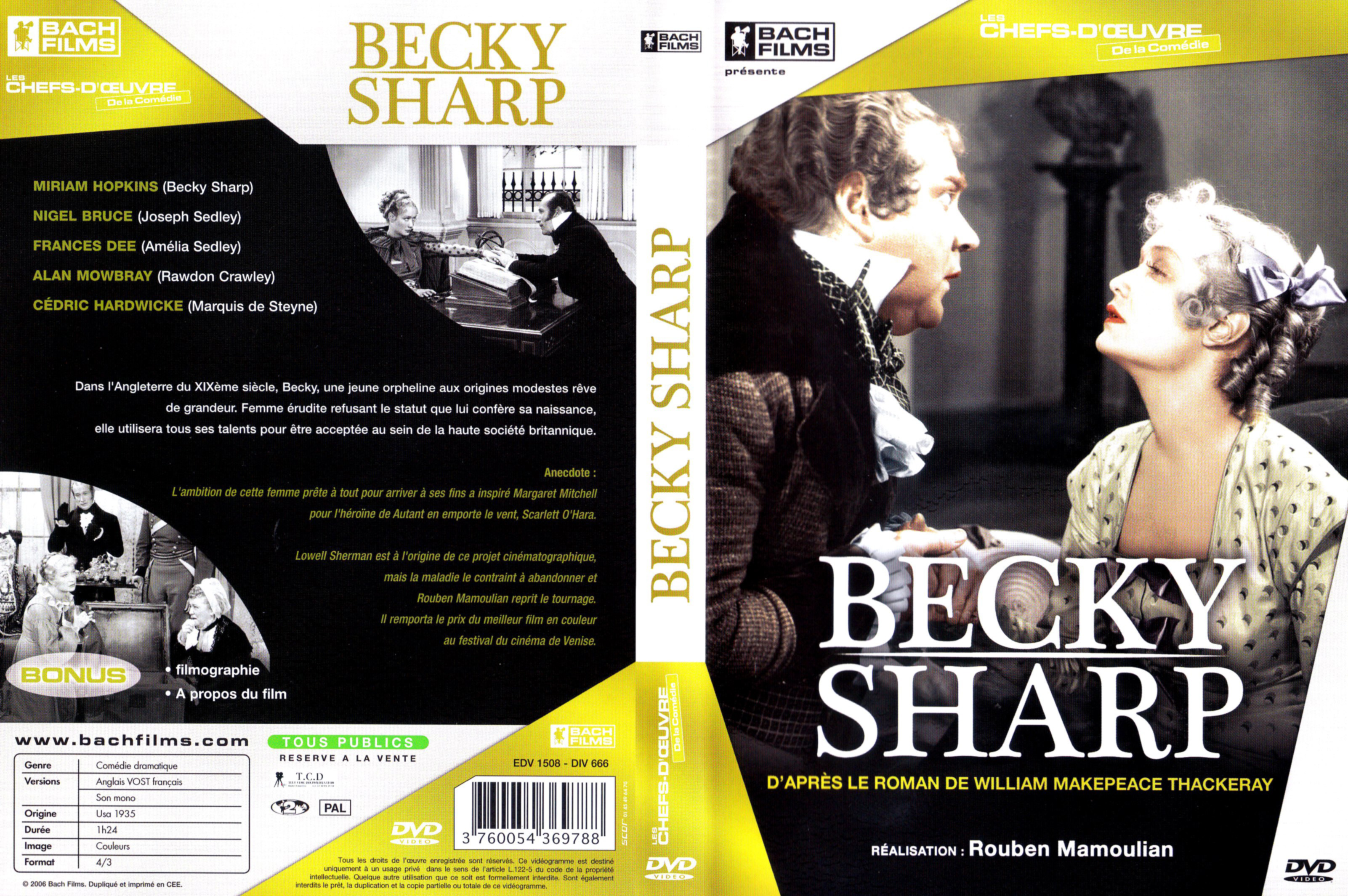 Jaquette DVD Becky Sharp