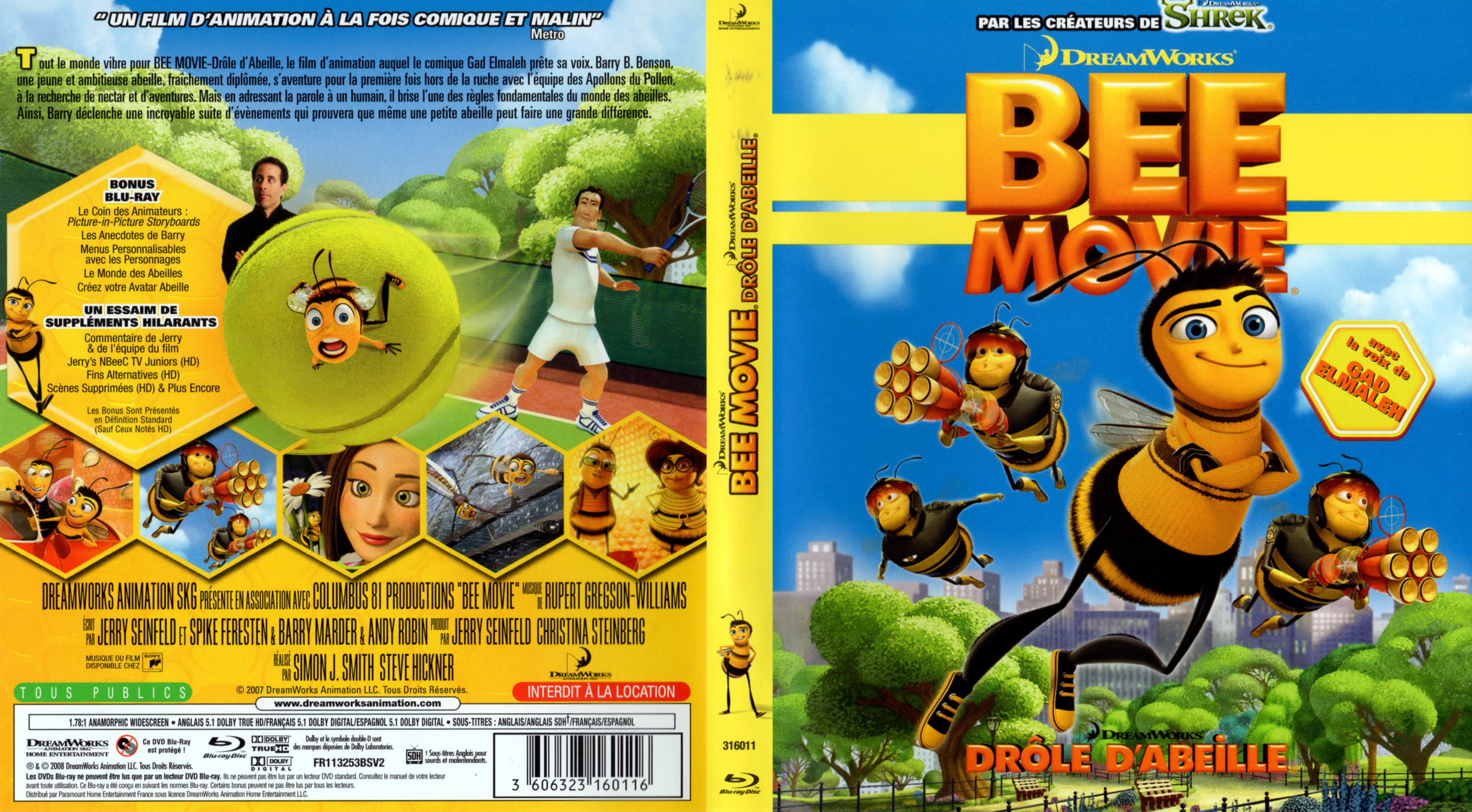 Jaquette DVD Bee movie drole d.