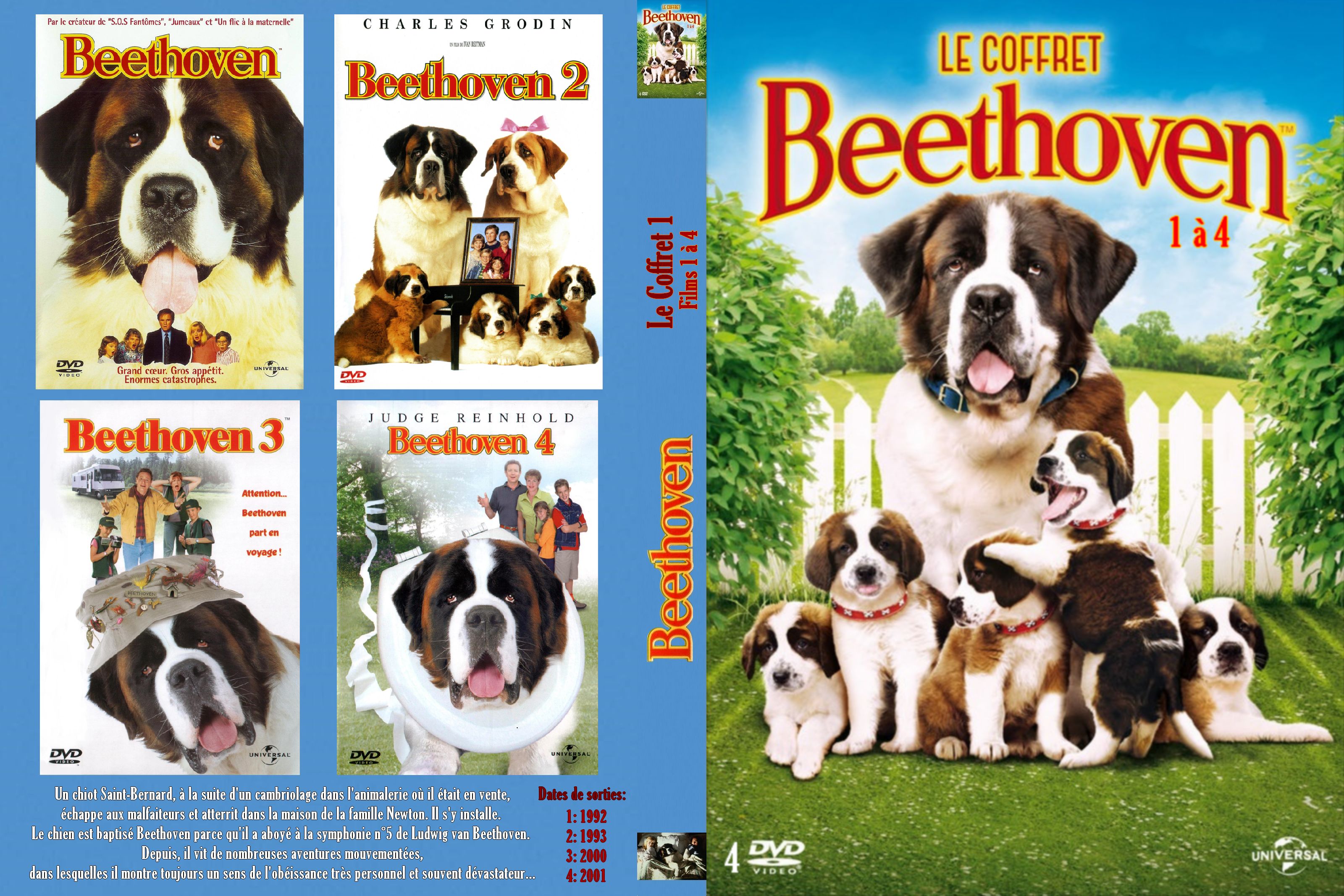 Jaquette DVD Beethoven 1-4 - Coffret custom