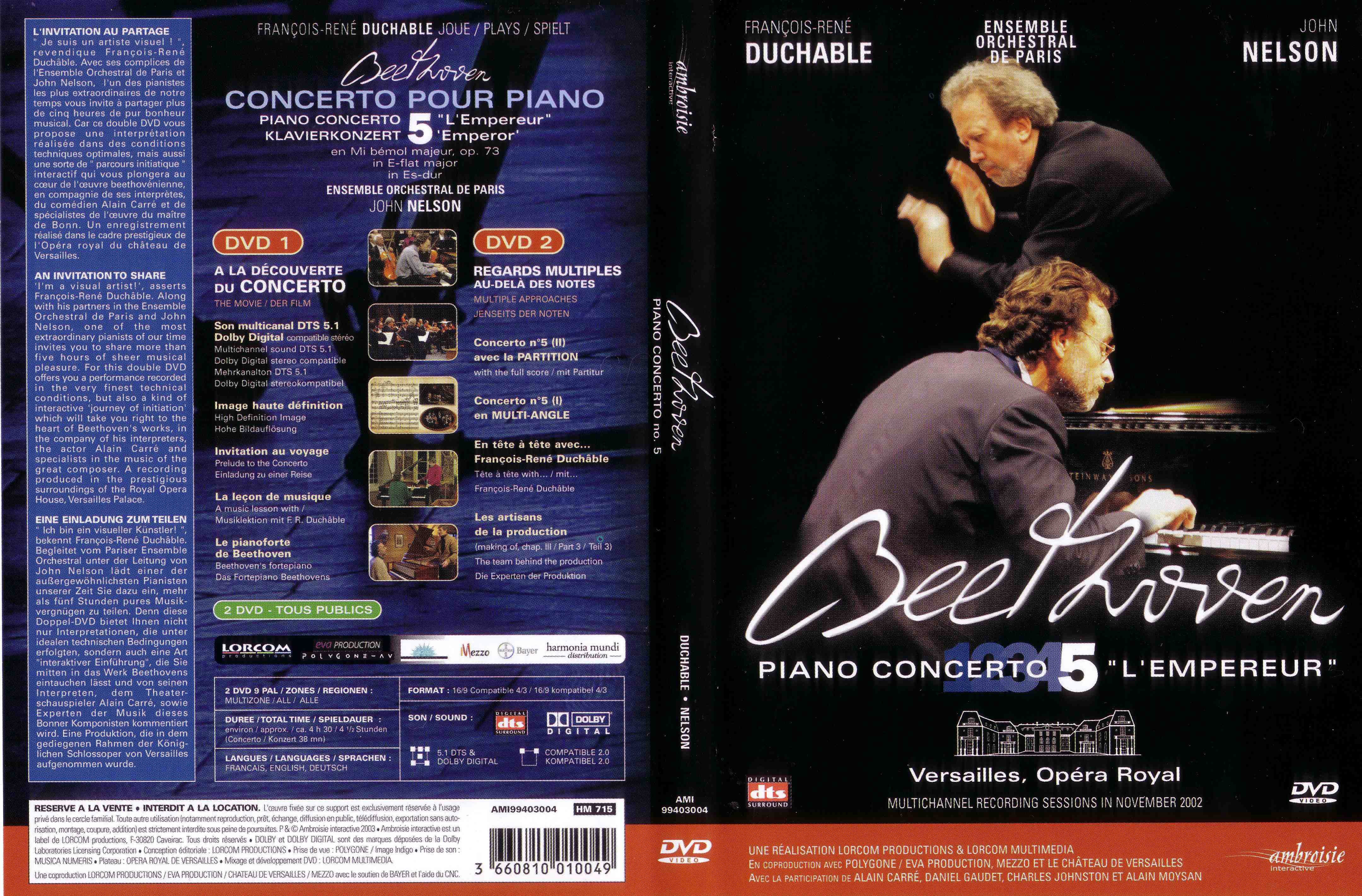 Jaquette DVD Beethoven concerto